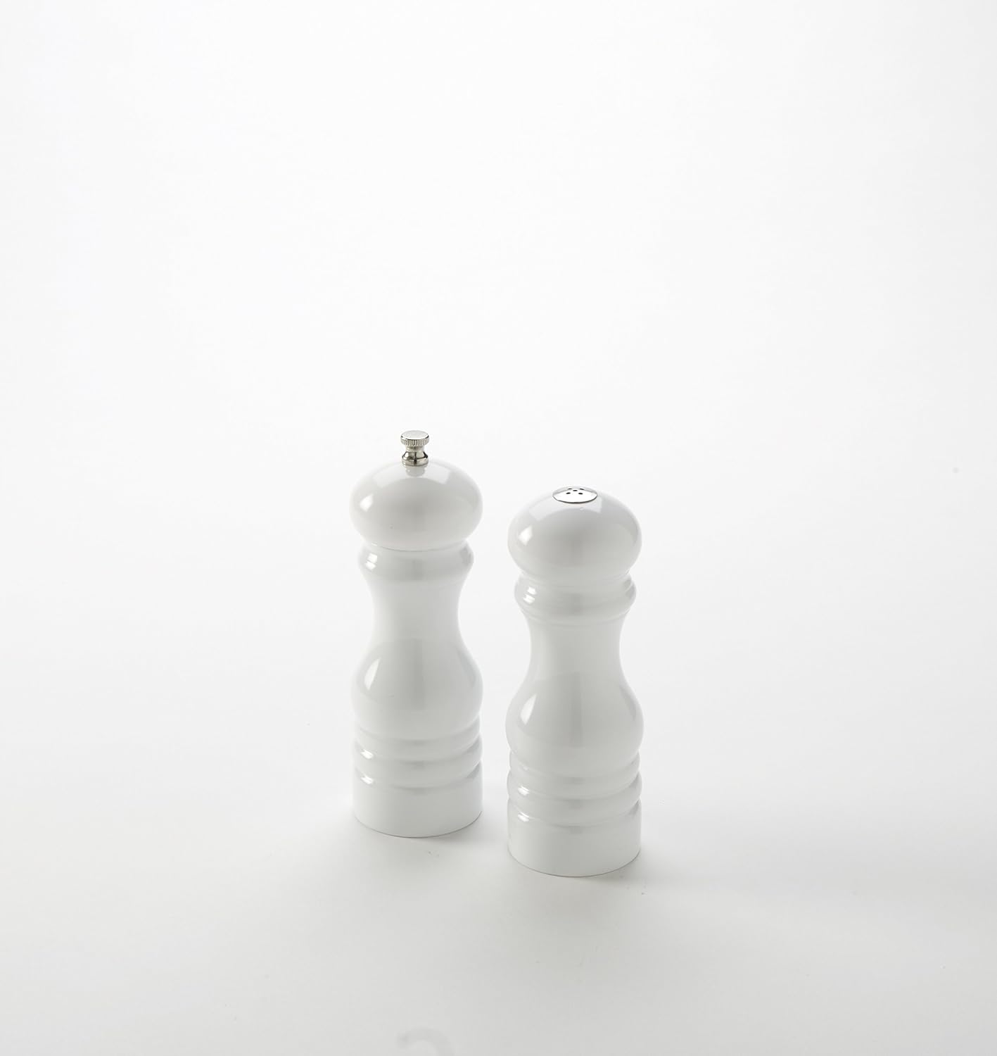American Metalcraft White Wood Salt Pepper Set 1