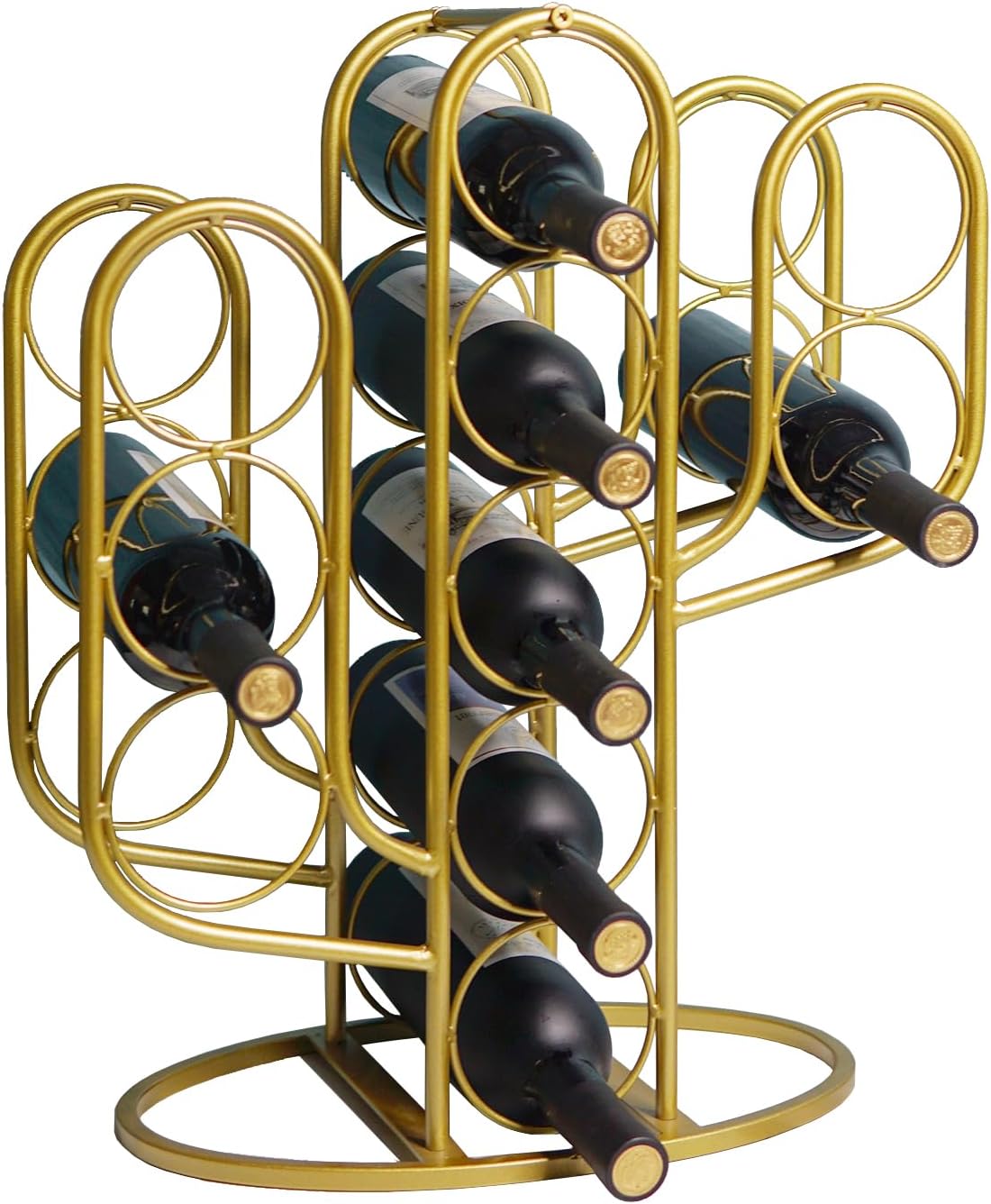 Mandaiter 10 Bottles Wine Rack with Cactus Design