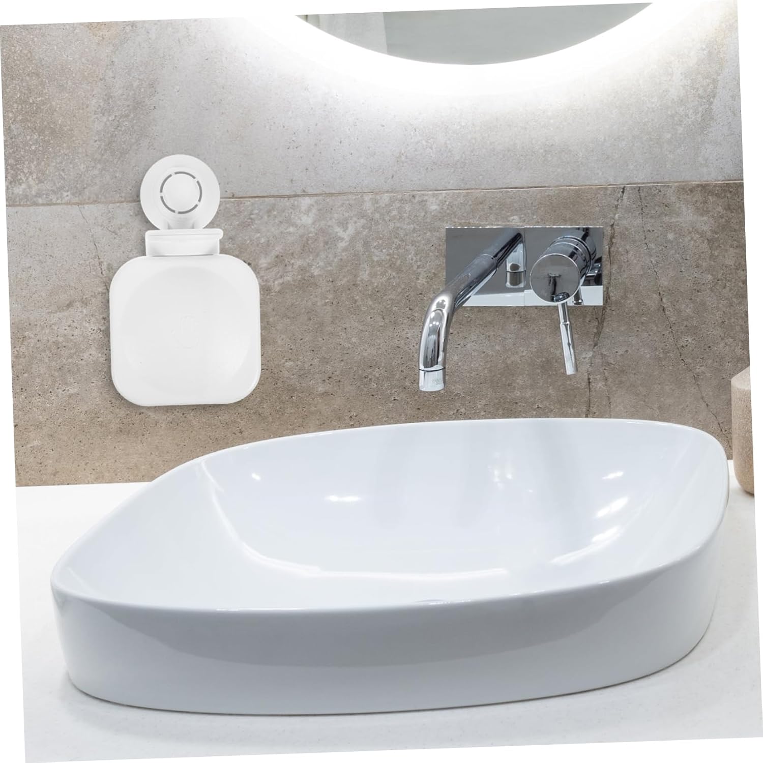 LIFKOME Wall-Mounted Soap Dispenser for Liquid and Bar Soap