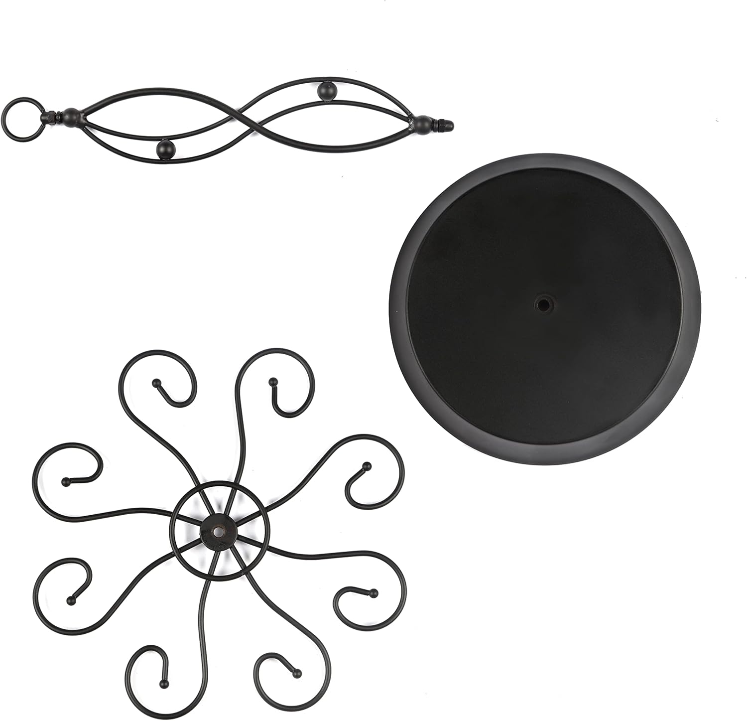 HomeRoots 8-Wine Glass Holder - Stylish Metal Rack for Countertop Display