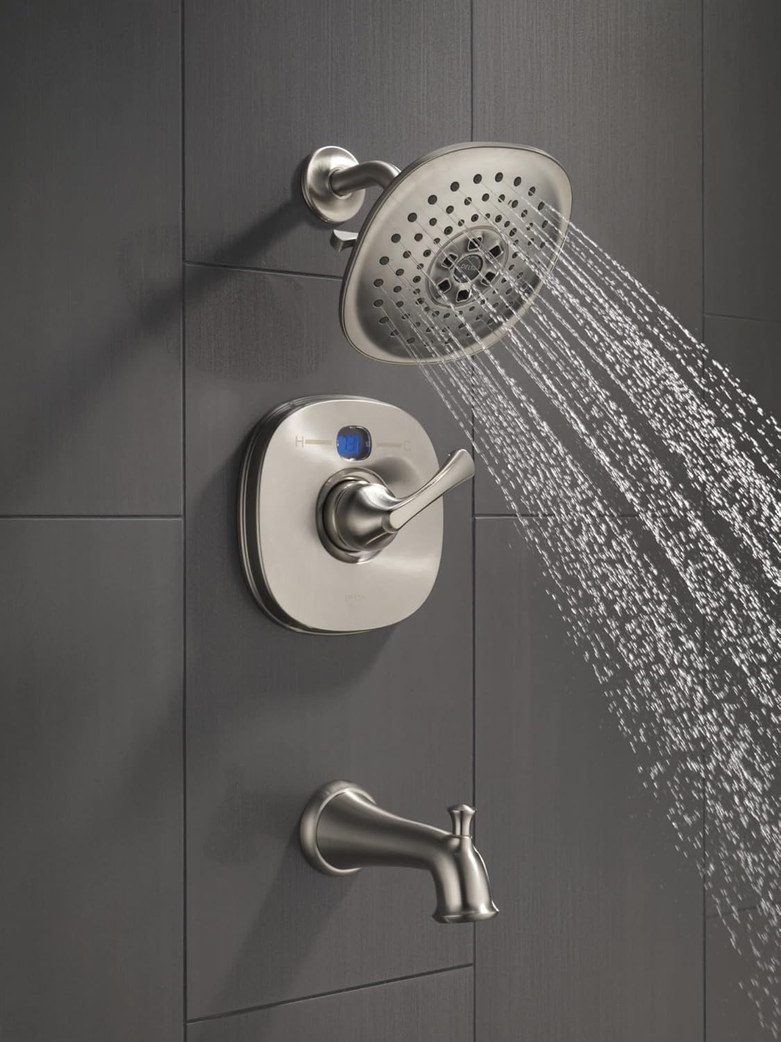 Delta H2OKinetic PowerDrench 3-Setting Rain Can Showerhead Chrome