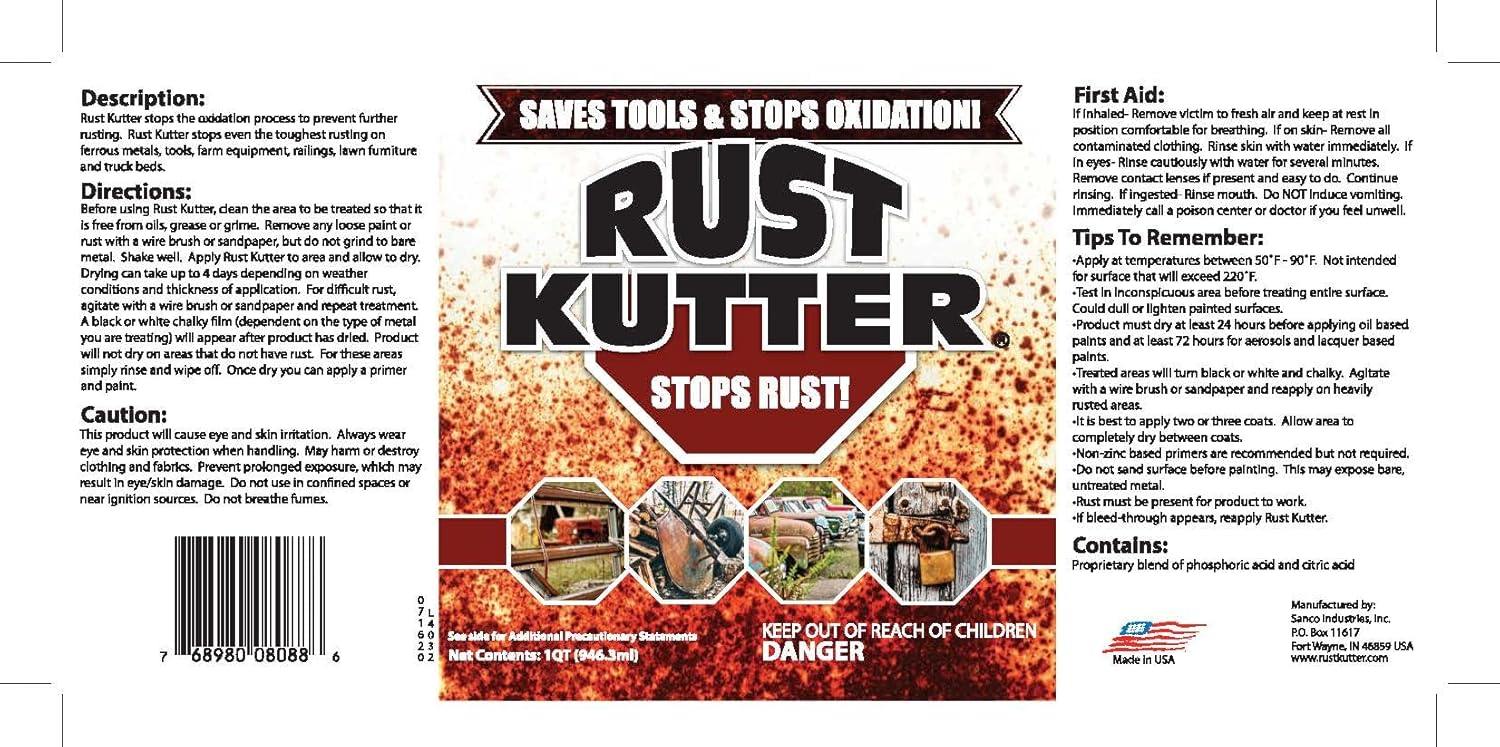 Rust Kutter Rust Converter with Sprayer Included