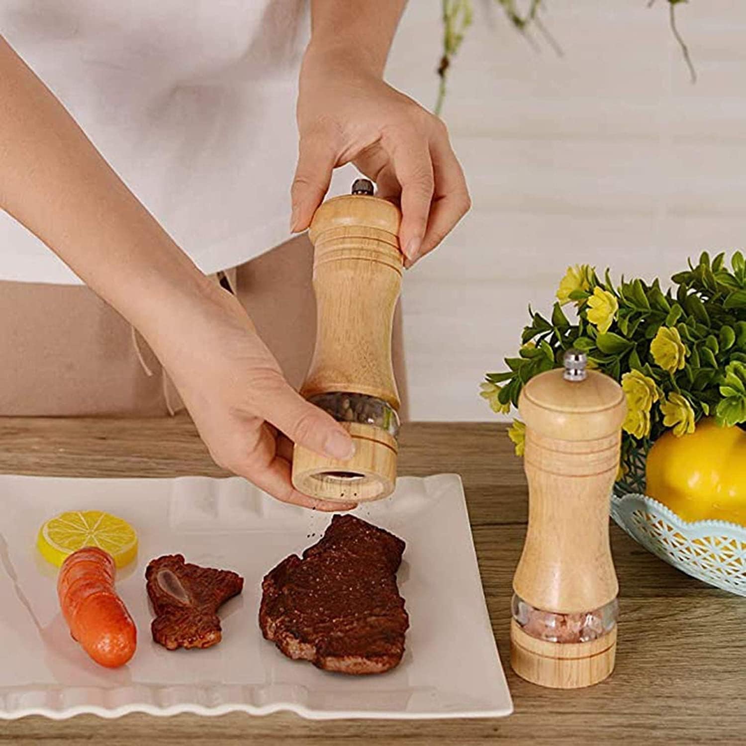 TIANYUU Salt Pepper Grinder Set - Pack of 2
