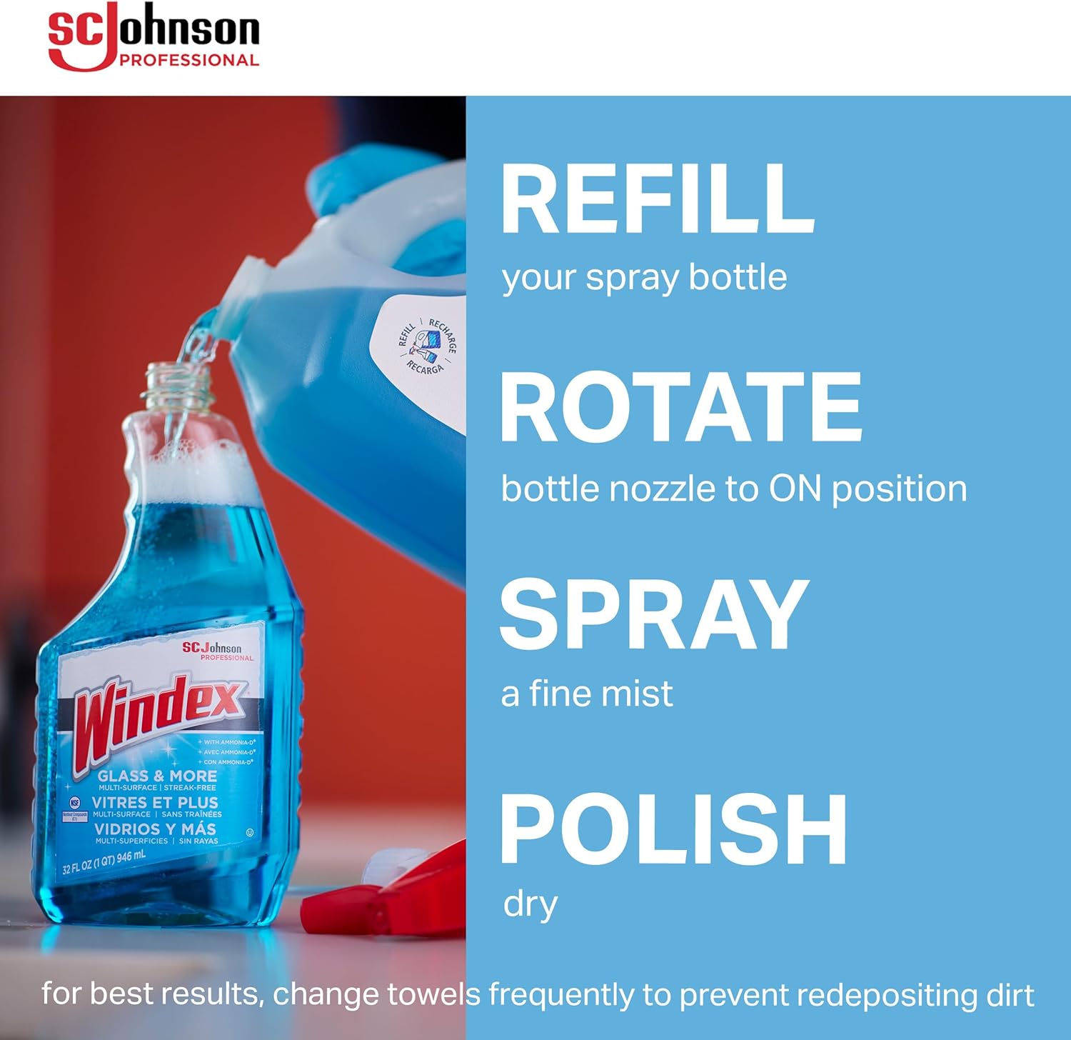 SC Johnson Windex Glass Cleaner 128 Oz Case Of 4