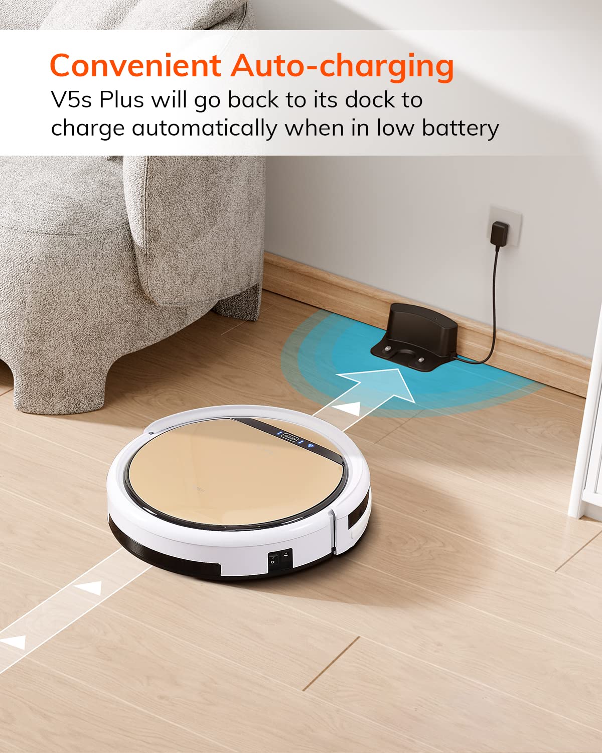 ILIFE V5s Plus Robotic Vacuum and Mop Combo