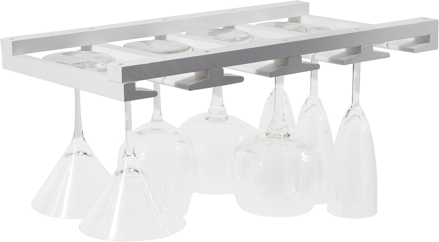 Rustic State 4 Sectional Wine Glass Rack 10 Inch Deep