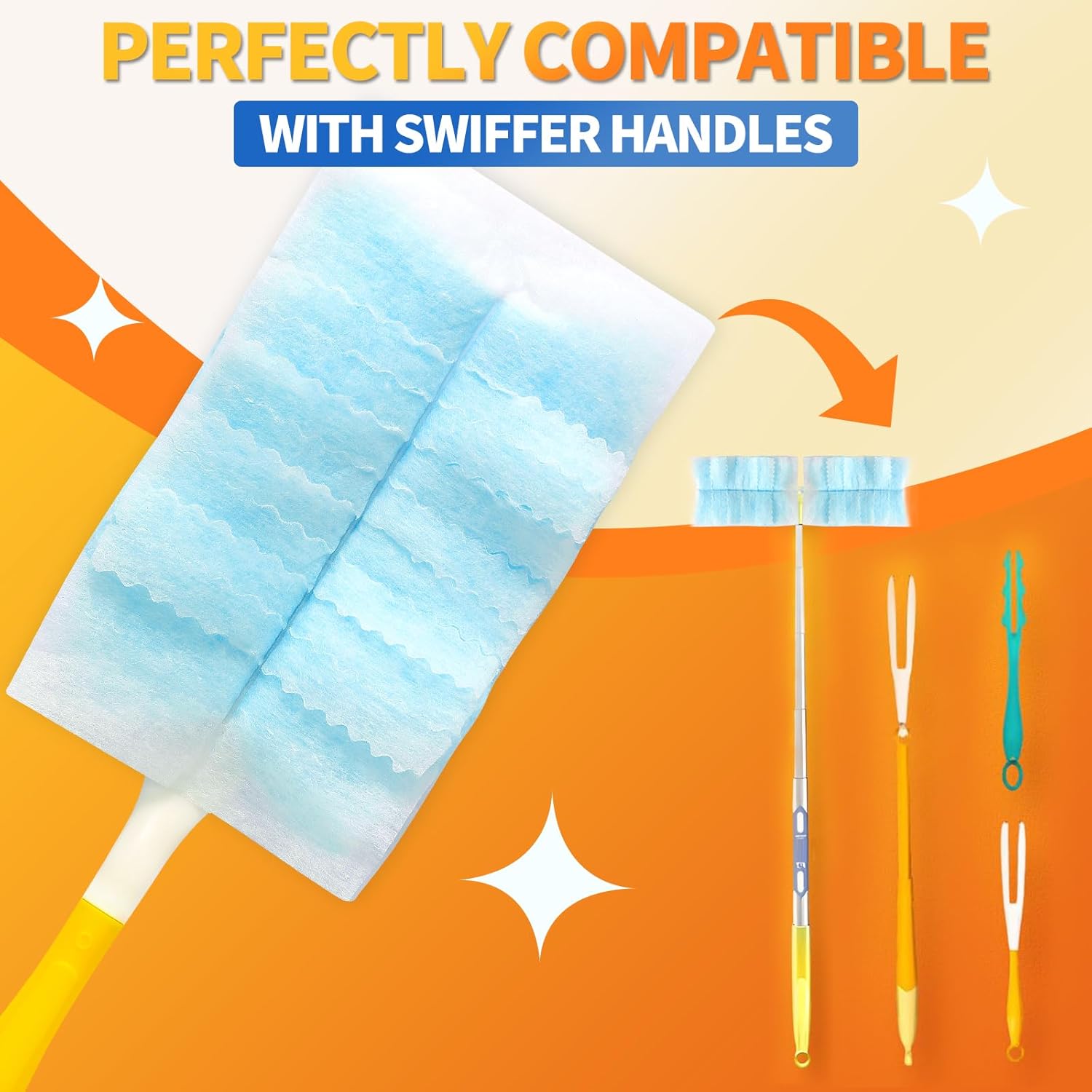 Senowi 60 Count Electrostatic Duster Refills for Swiffer