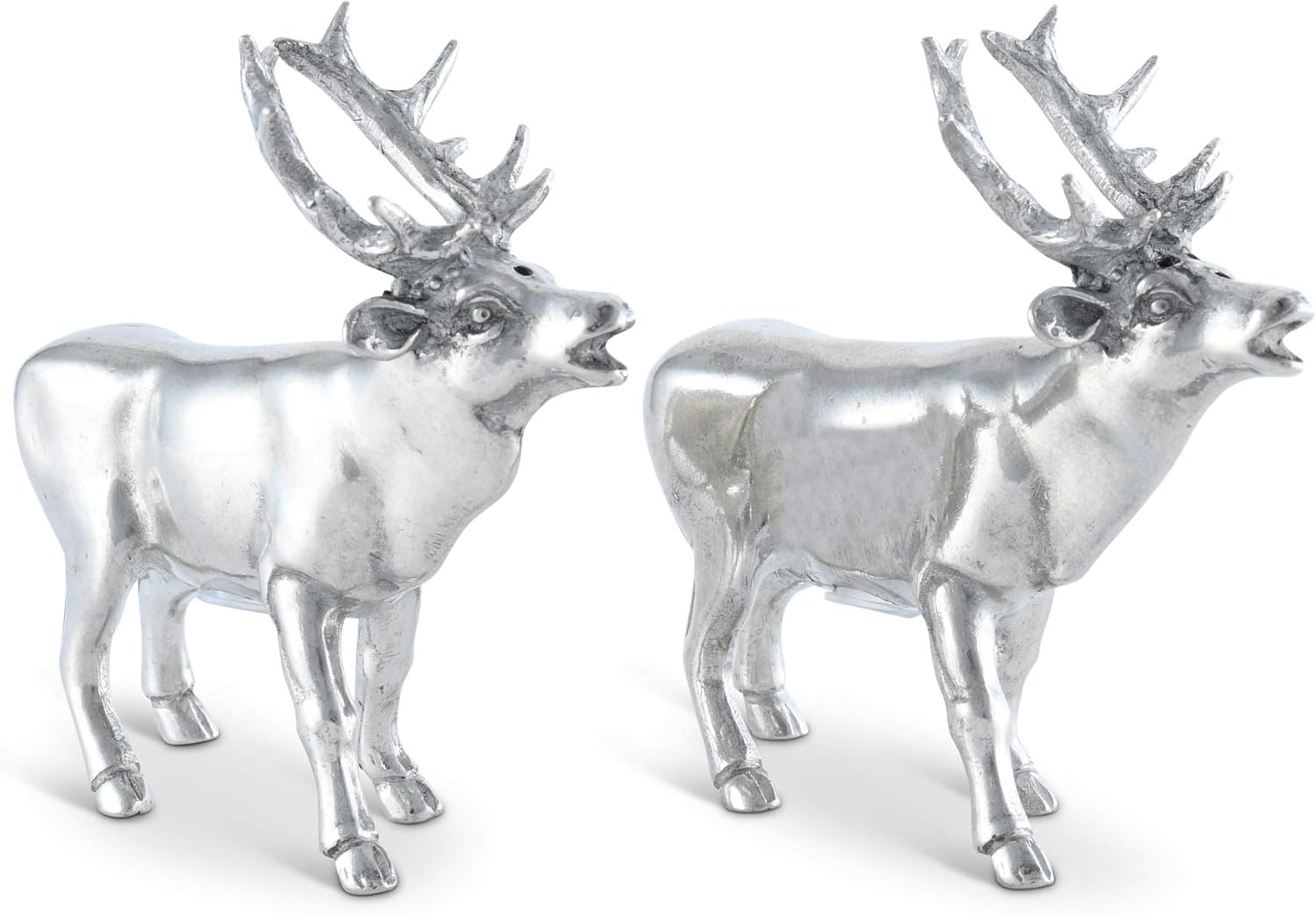 Vagabond House Pewter Deer Salt Pepper Shakers Set