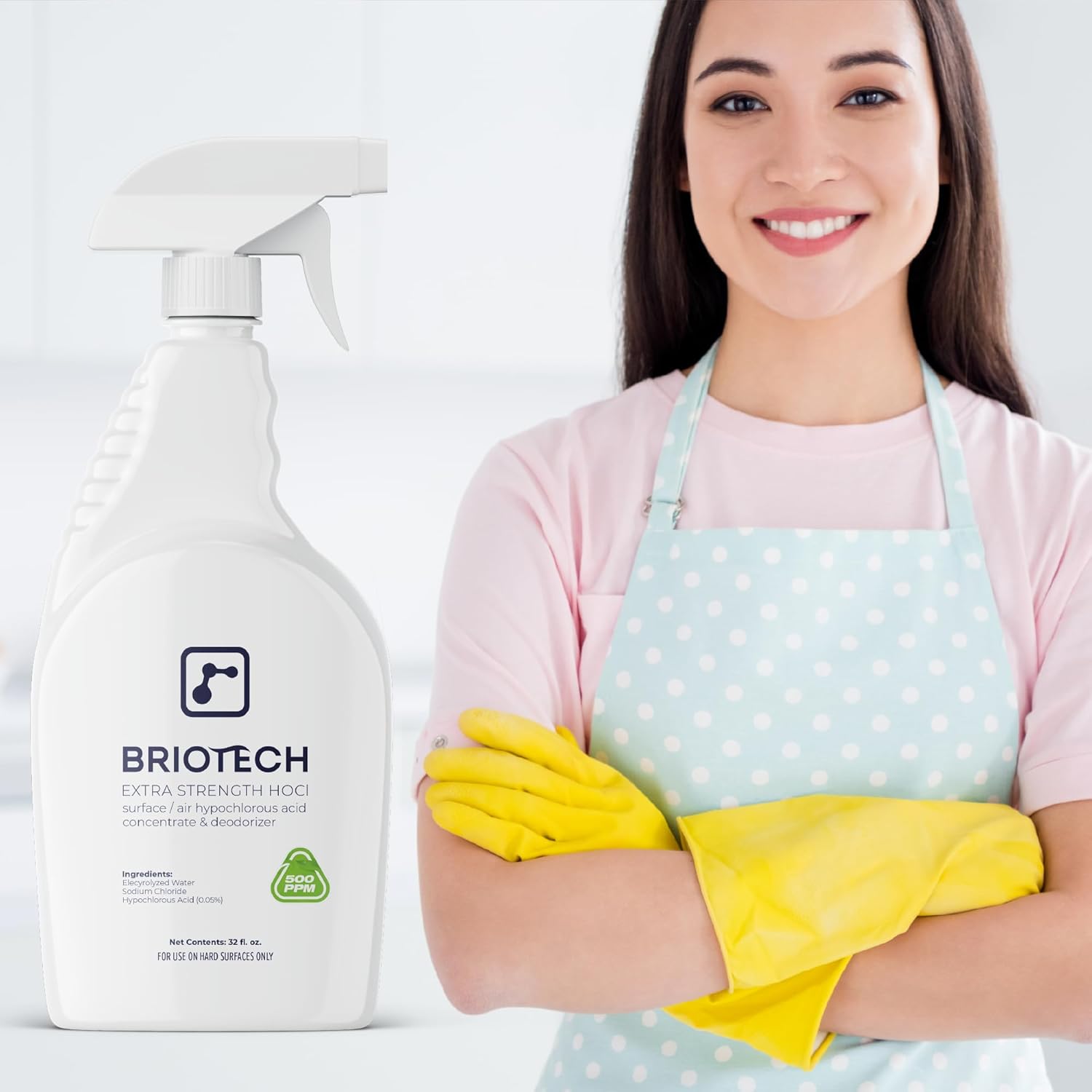BRIOTECH SurfaceAir 500 - 32 fl oz Pure Hypochlorous 500 PPM Cleaner