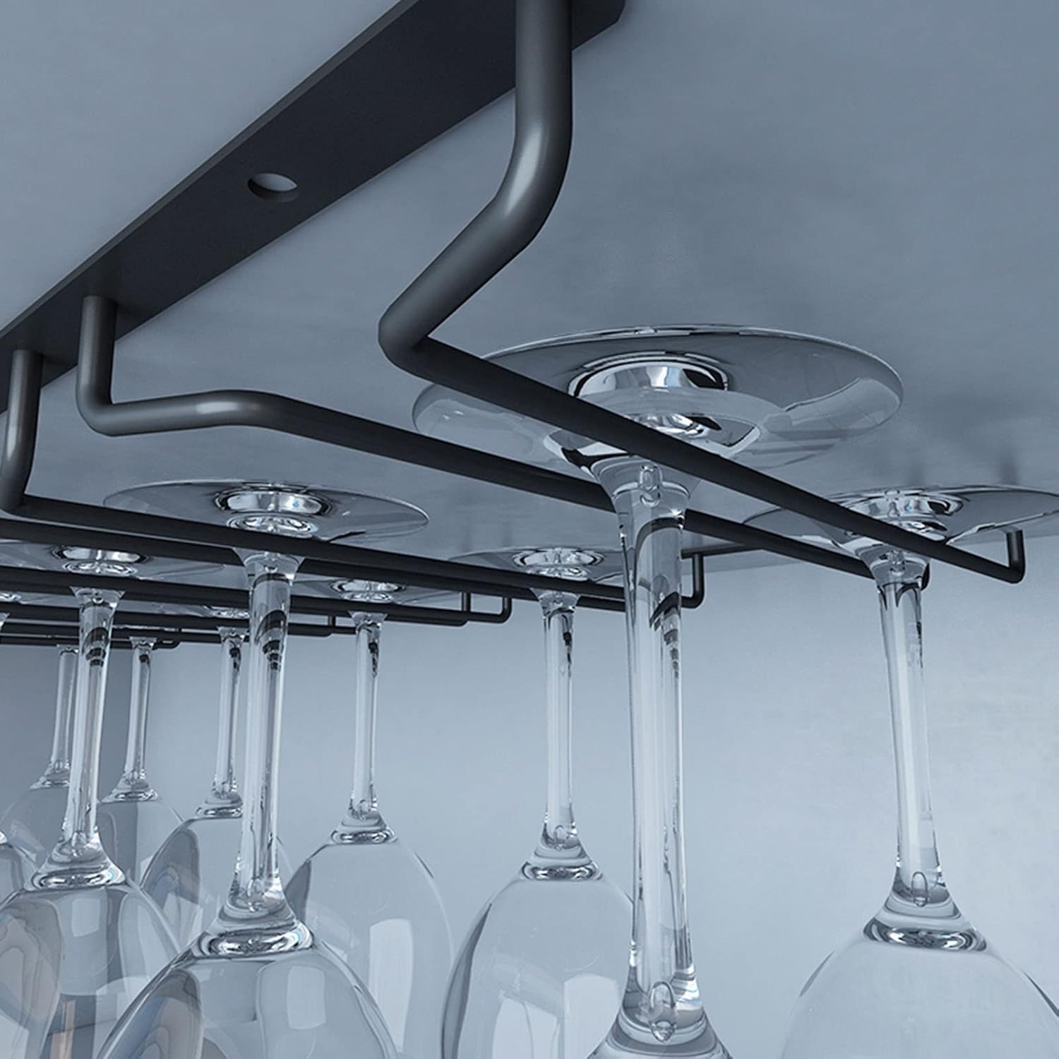 V3VOGUE 2 Row Stemware Holder Wine Glass Hanger Rack