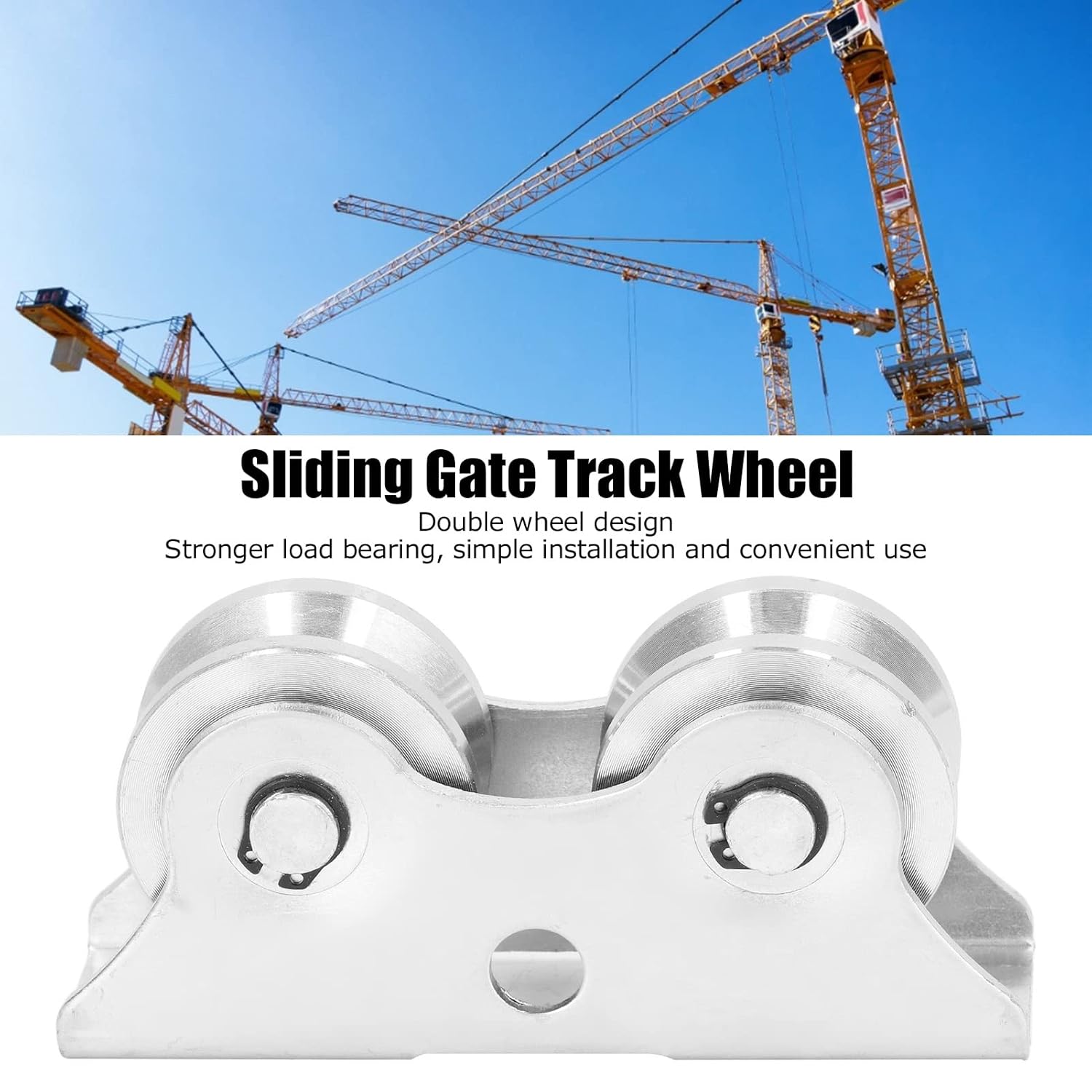 Yuecoom V Shaped Double Bearing Groove Wheel for Heavy Duty Use