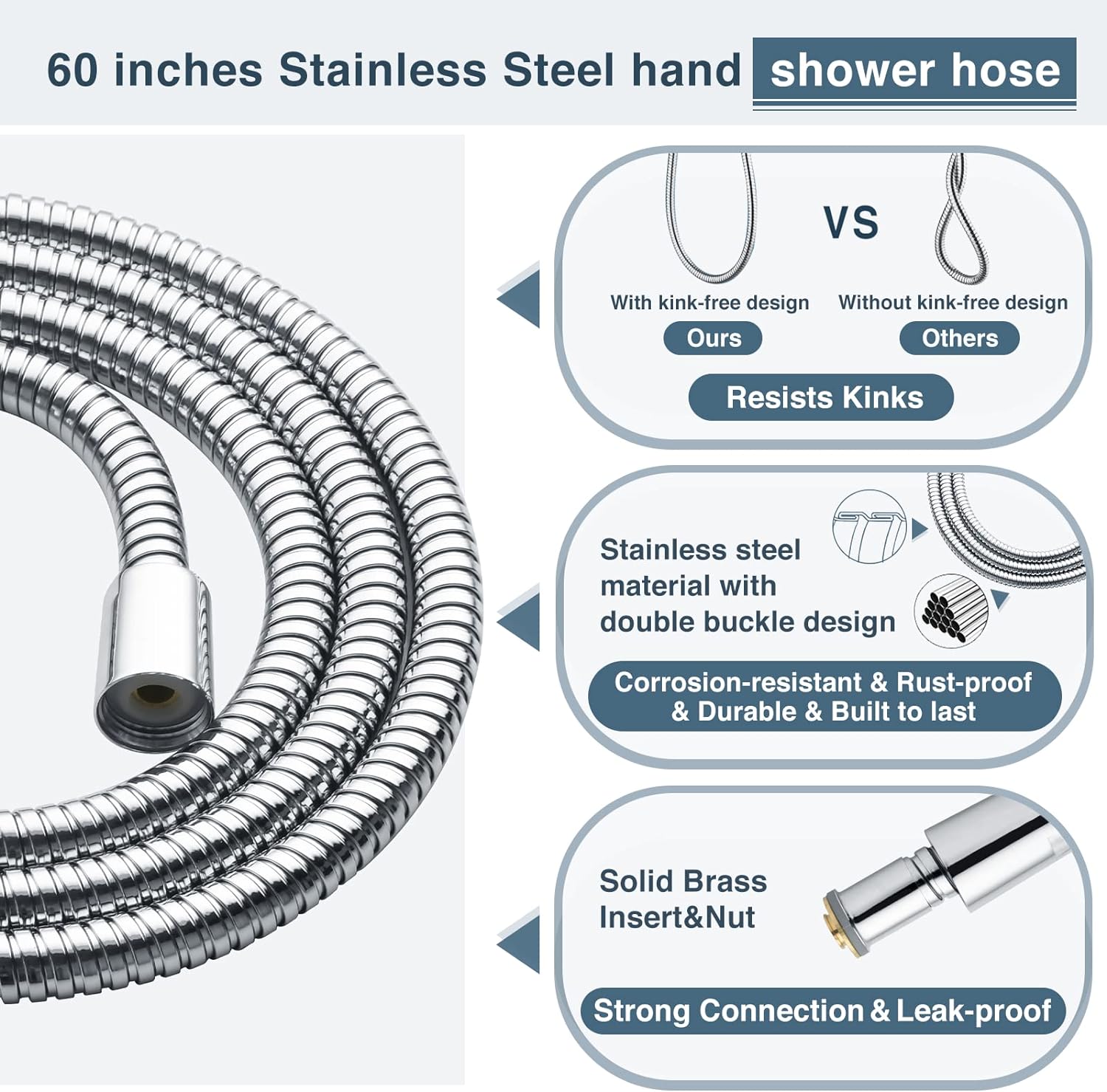 BRIGHT SHOWERS Dual Rain Handheld Shower Combo