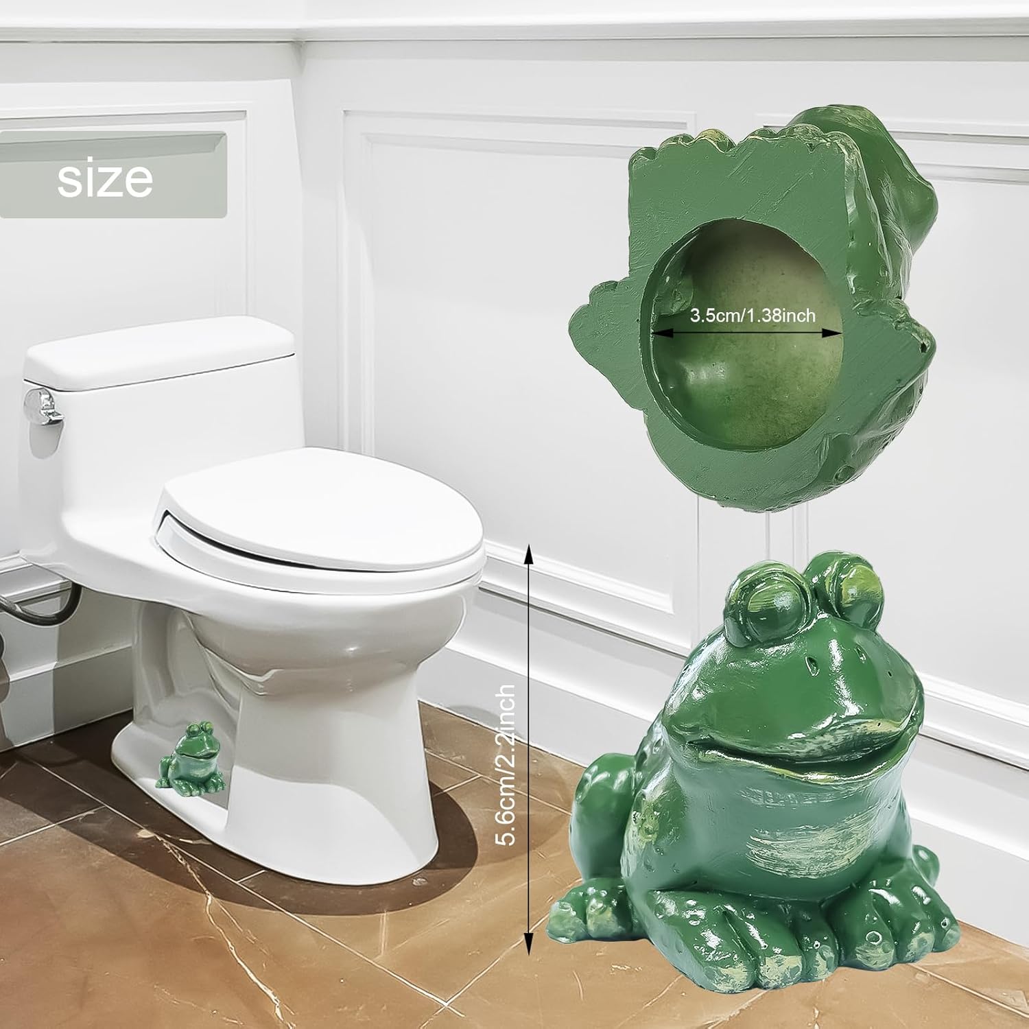 Frog Toilet Bolt Caps 2pcs Decorative Bathroom Accents