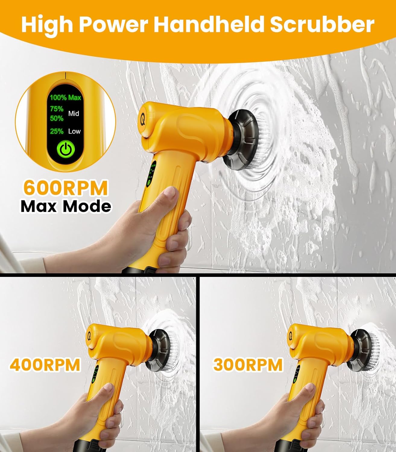 Qimedo 5000mAh Battery Spin Scrubber Q4 1