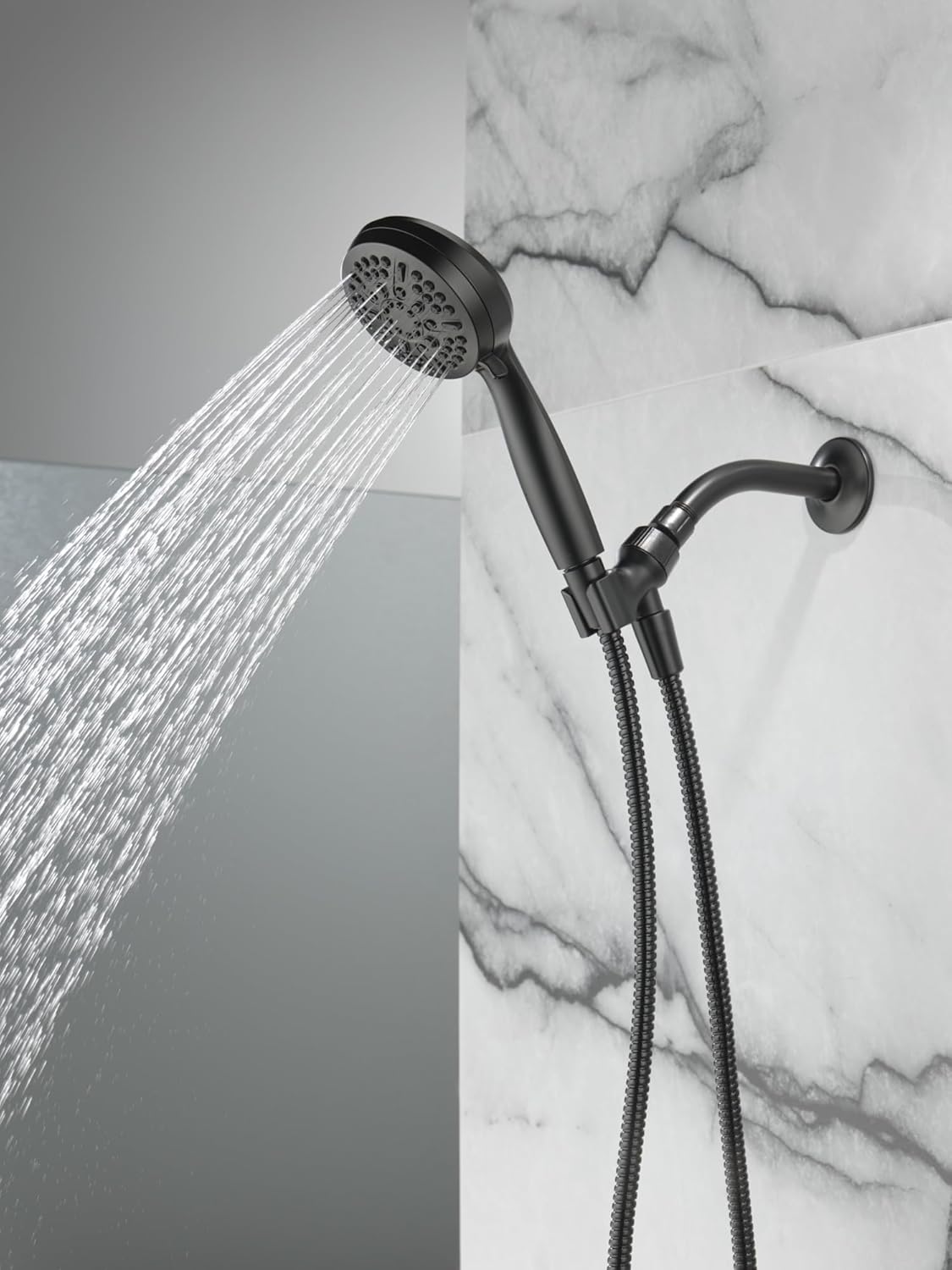 Delta 5-Spray Handheld Shower Head with Hose Matte Black