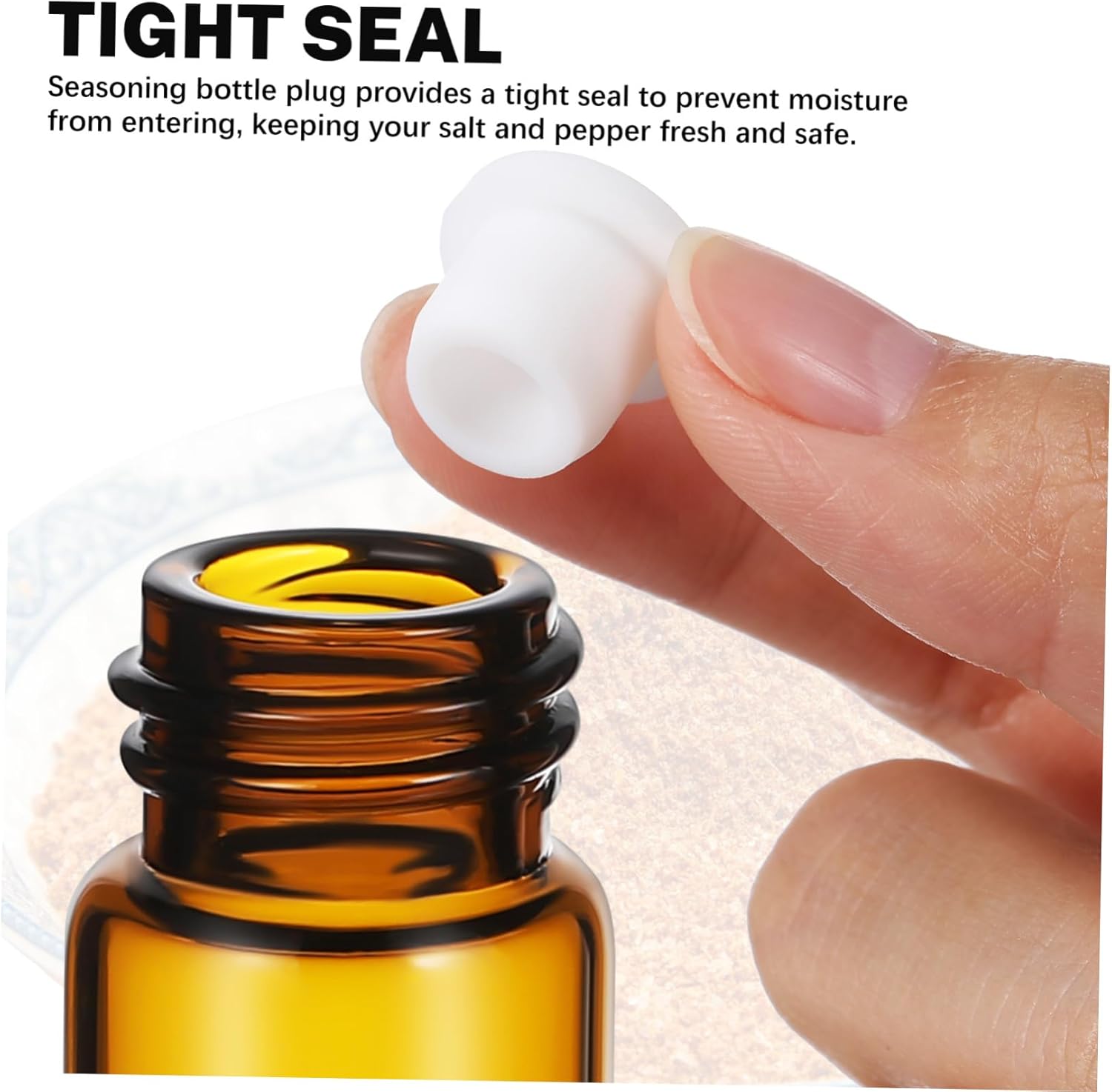 OUNONA 25 Pcs Salt And Pepper Stoppers Replacement Plugs