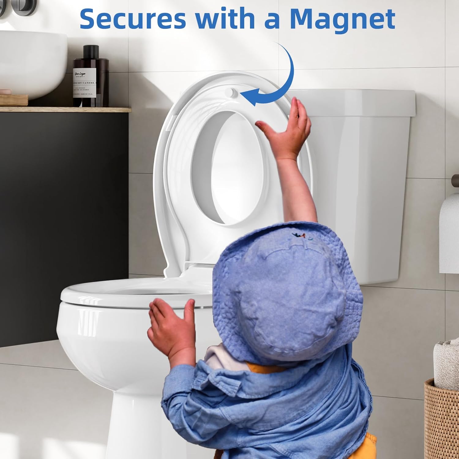 GAOMON Round Toilet Seat with Toddler Seat
