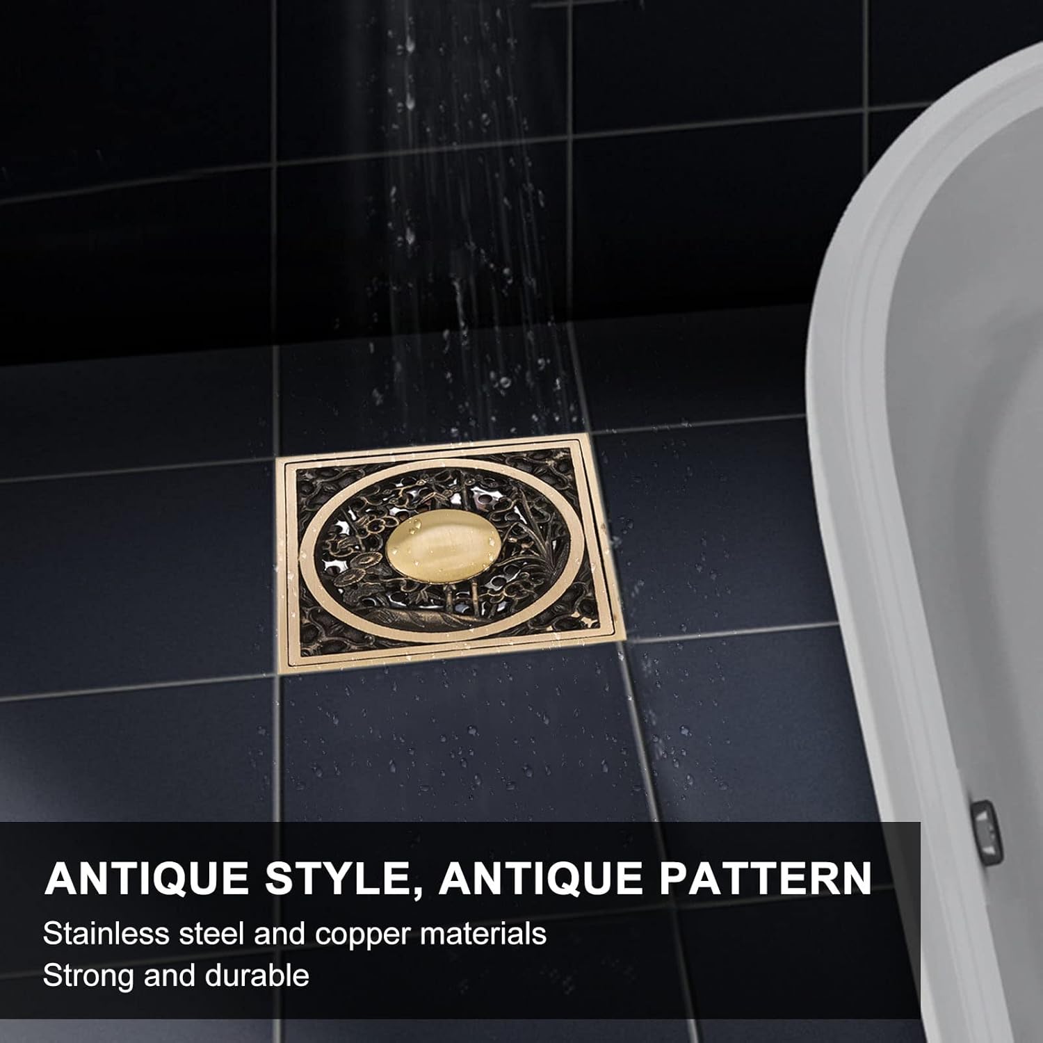 Antique Copper Floor Drain for Kitchen and Bathroom