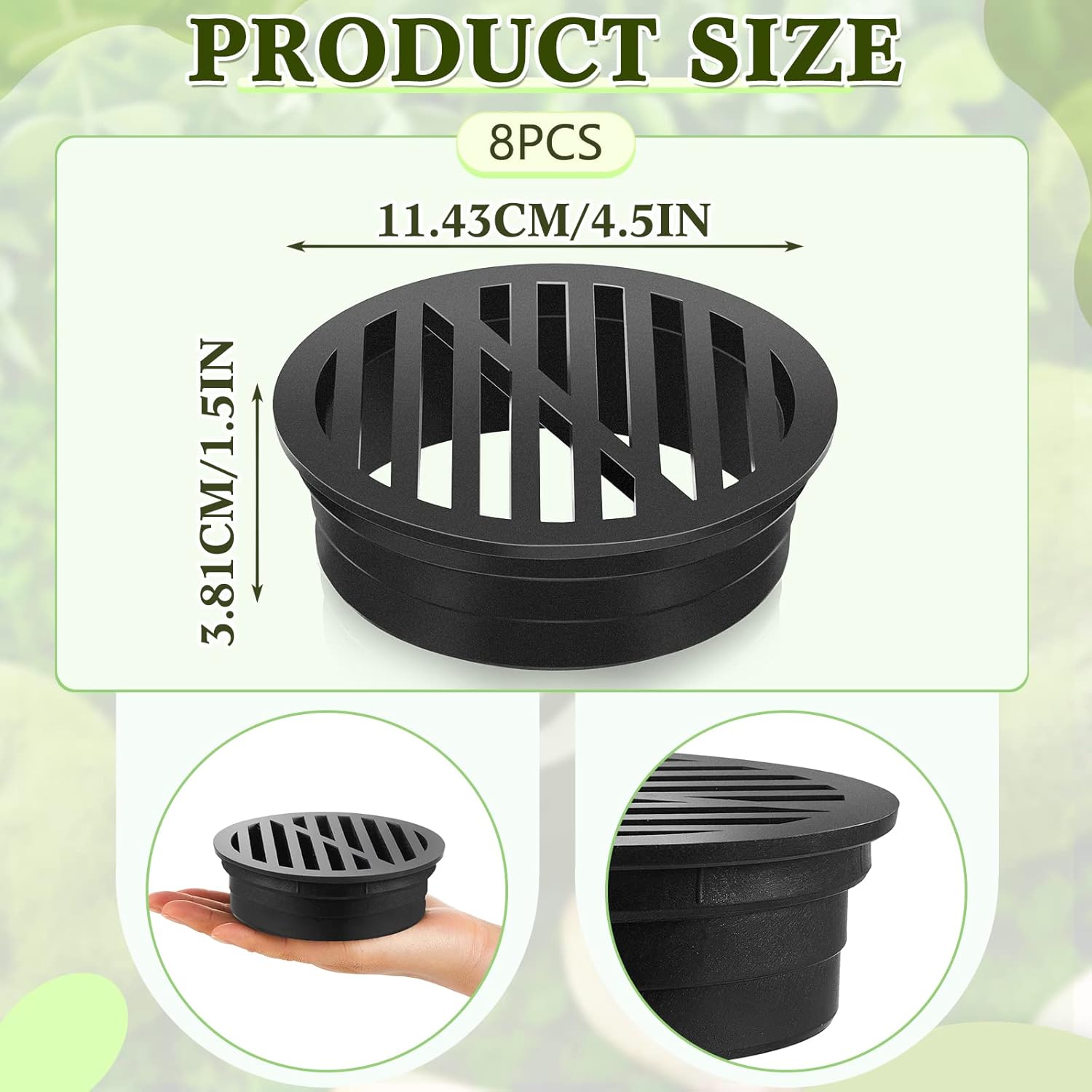 Taiyin 8 Pcs 45 Inch Drain Cover for Outdoor Use