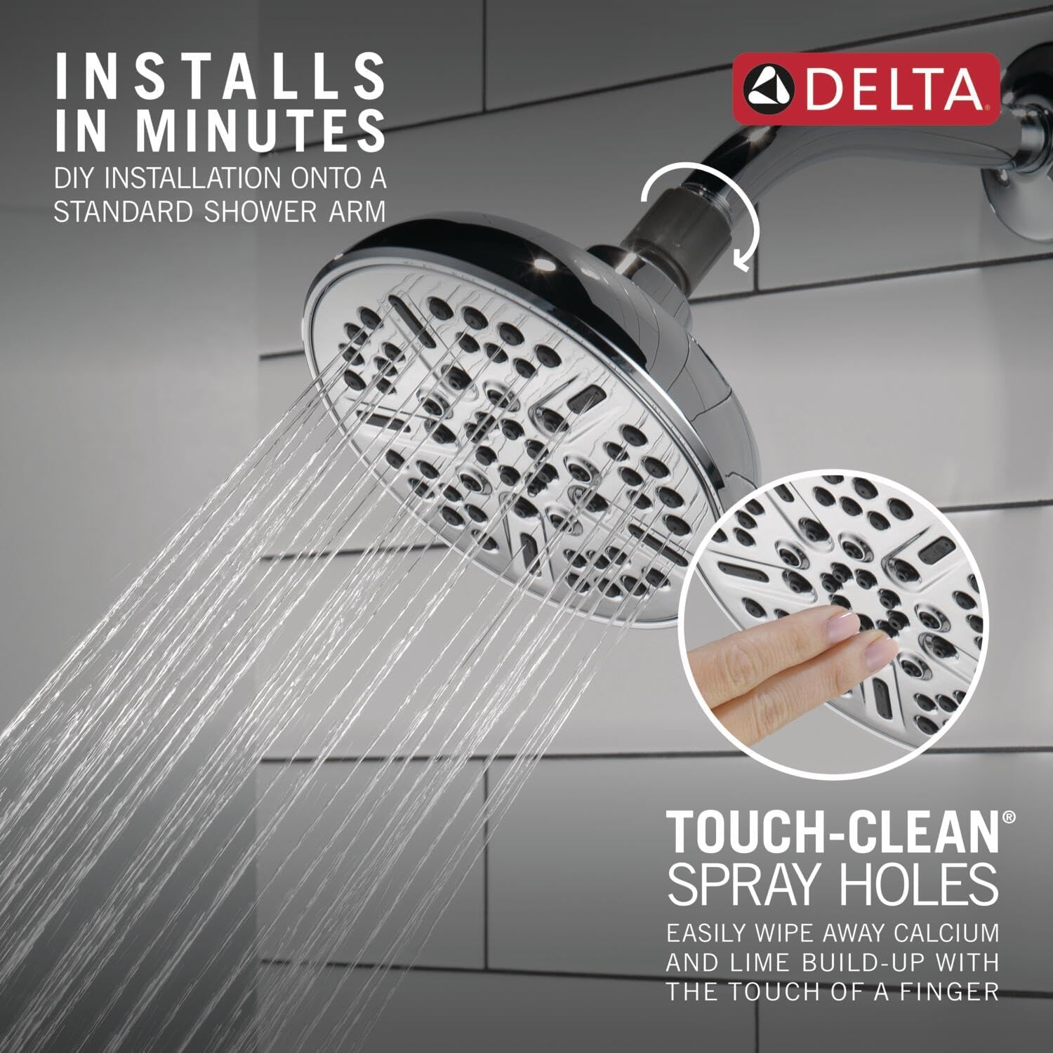 Delta 75898 Universal Components Shower Head Chrome