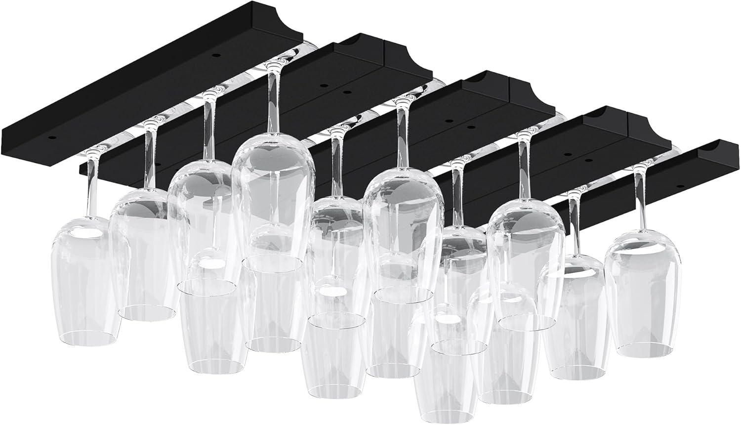 Rustic State Vigo Adjustable Stemware Rack