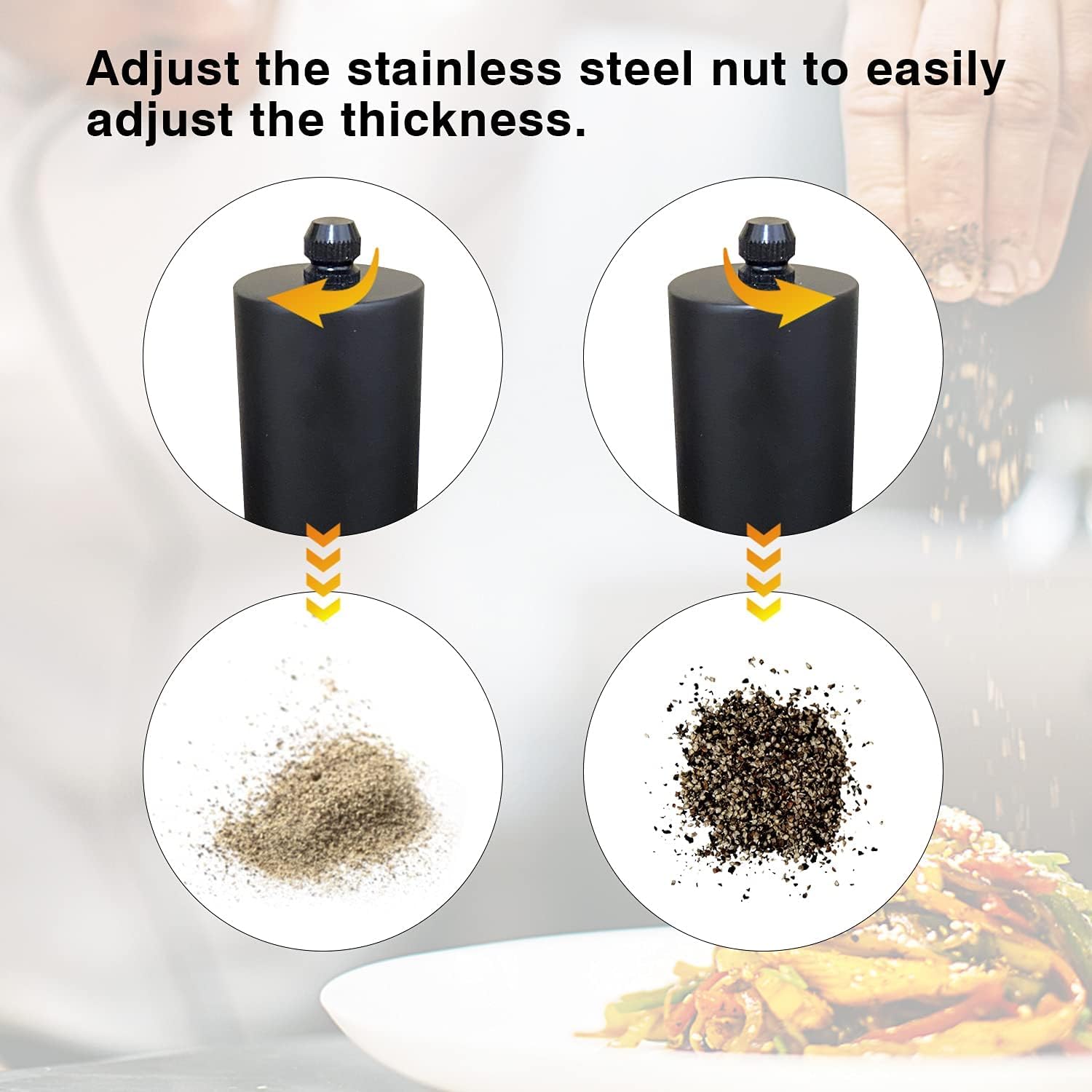 SMNVL Wood Salt and Pepper Grinder Set 2 Pack