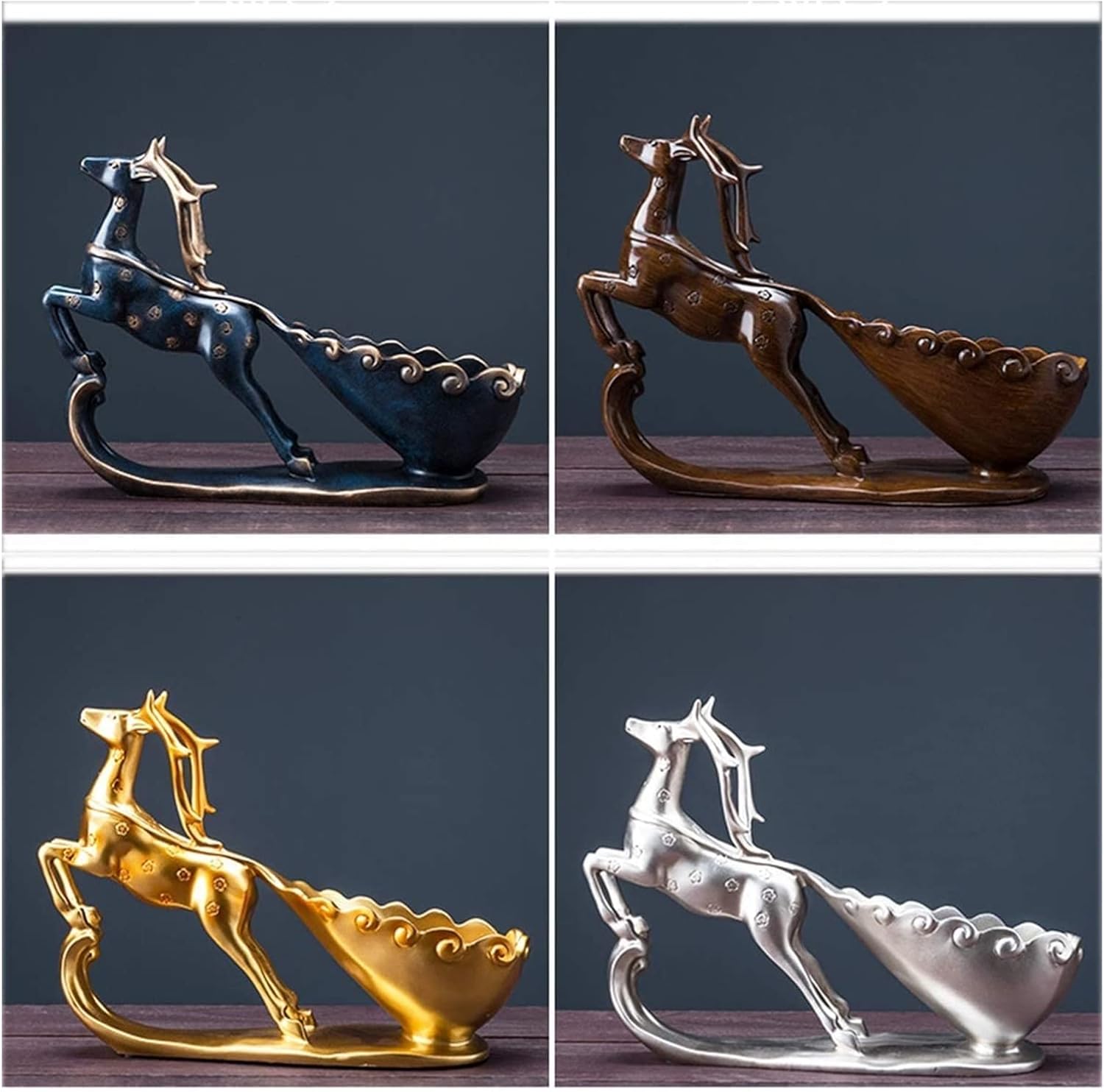 ALDEPO Elk Shaped Wine Rack Resin Counter Decor