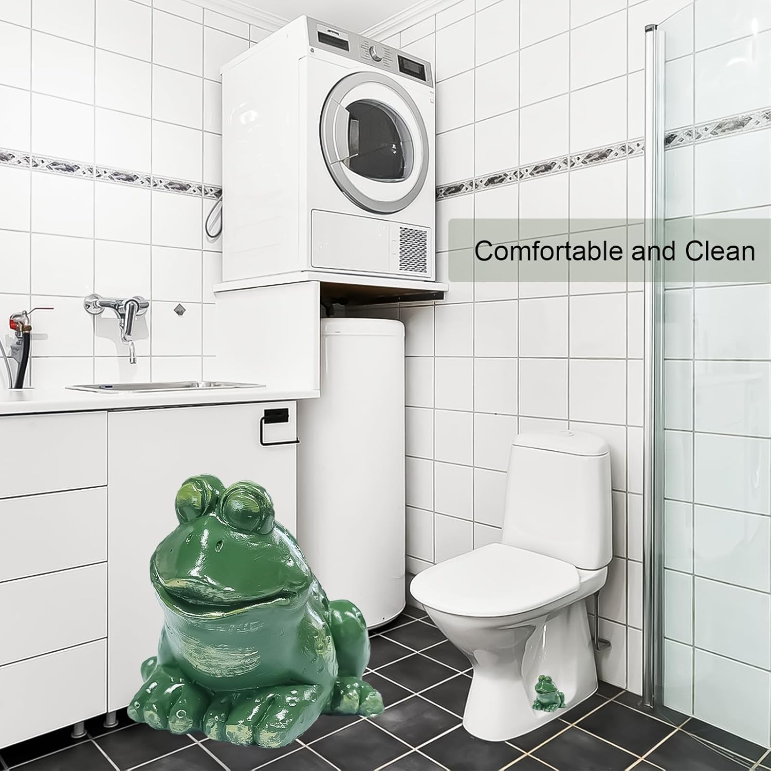 Frog Toilet Bolt Caps 2pcs Decorative Bathroom Accents