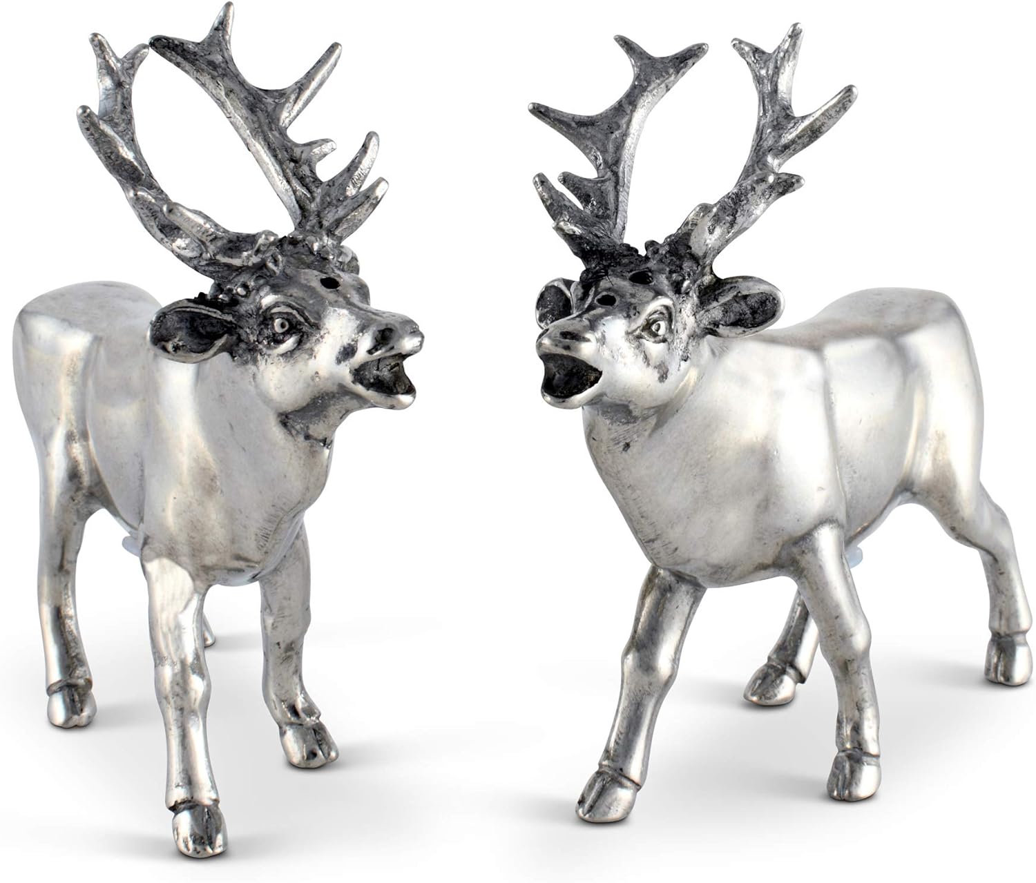 Vagabond House Pewter Deer Salt Pepper Shakers Set