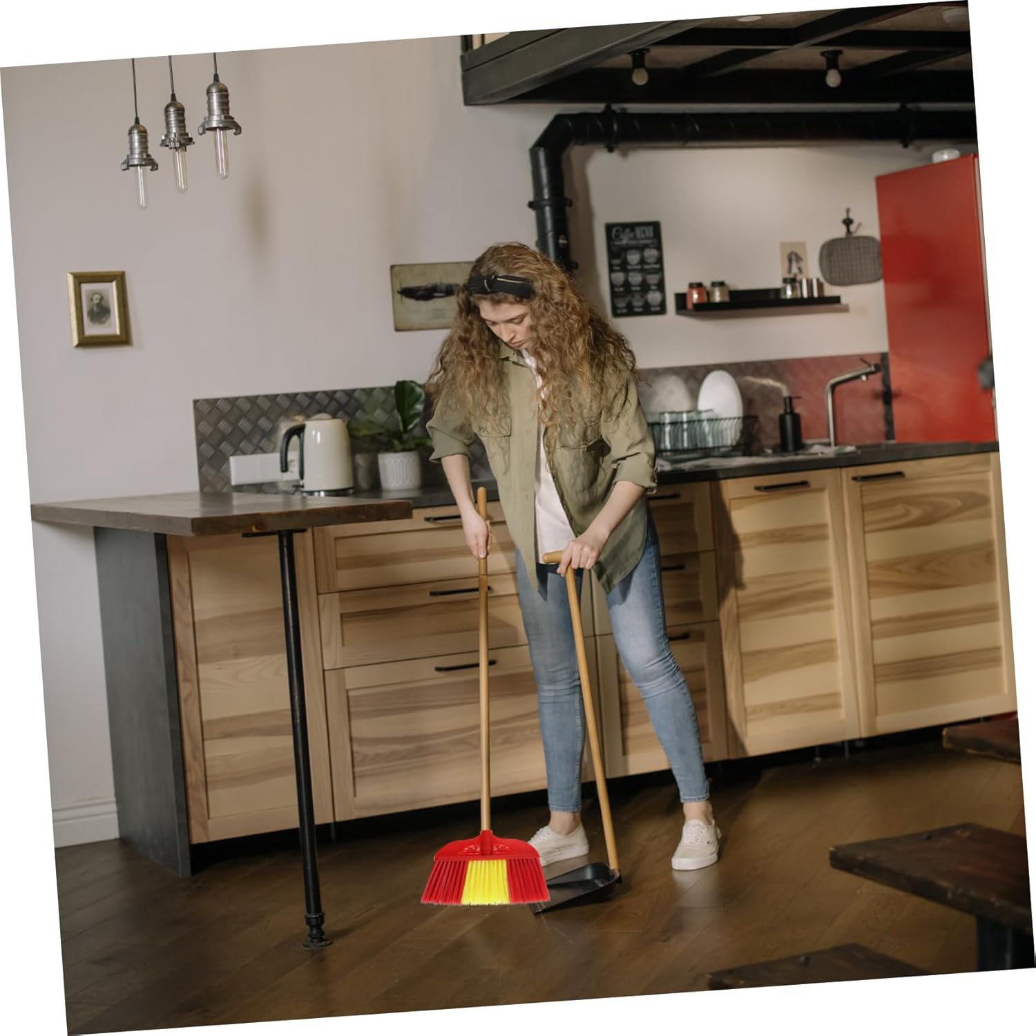 CALLARON Plastic Broom Head Replacement for Household Cleaning