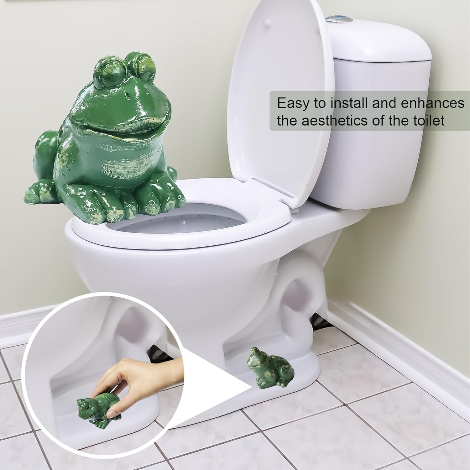 Frog Toilet Bolt Caps 2pcs Decorative Bathroom Accents