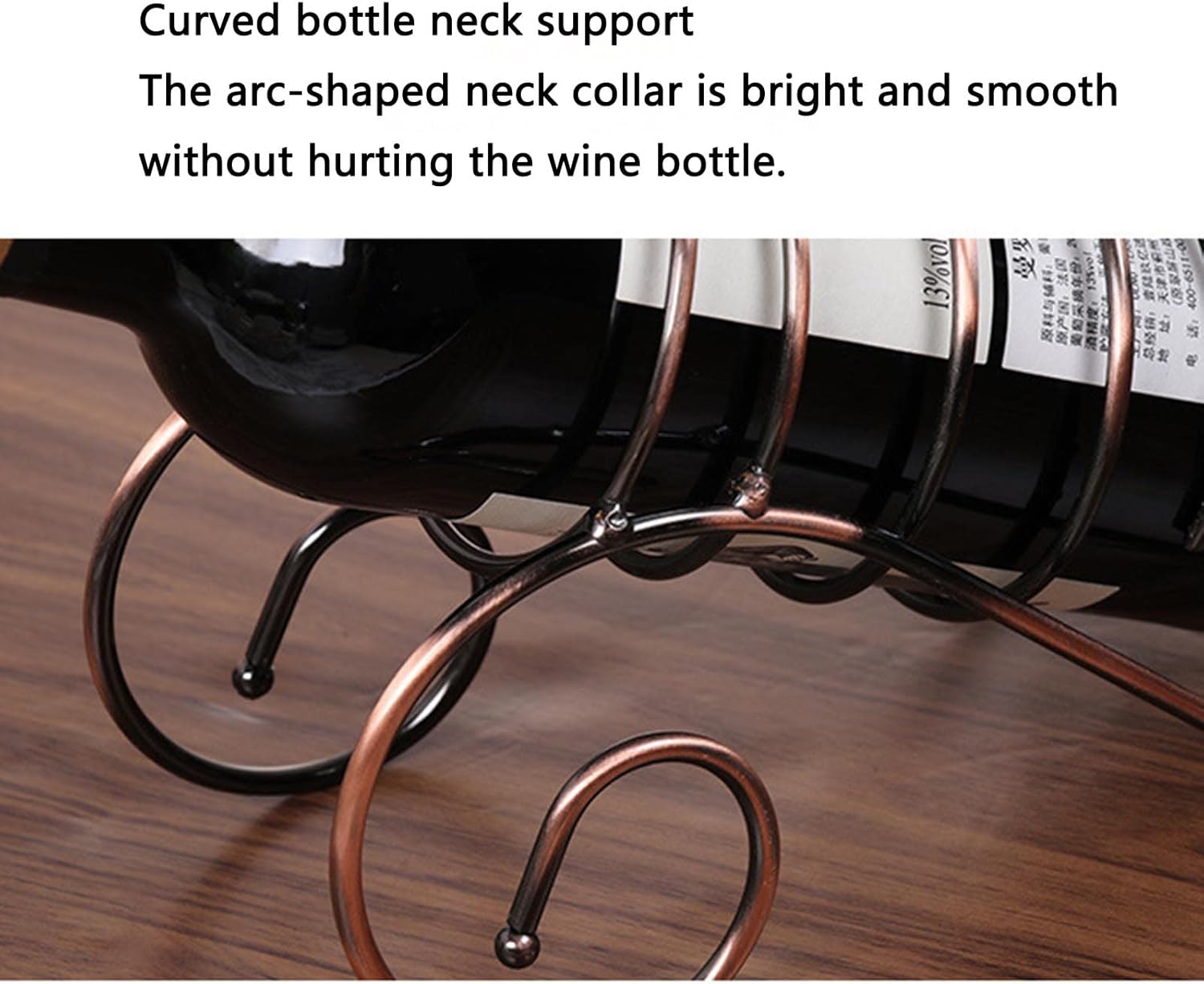 JUSHZ Wine Rack Stand Iron Art Storage Shelf
