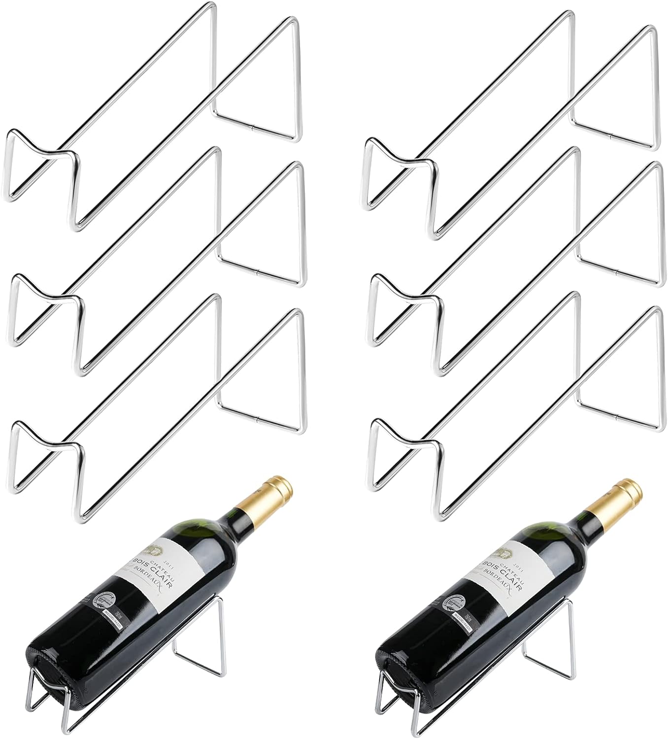 Yeesport 6-Piece Wine Rack Set - Durable Metal Bottle Holder 1