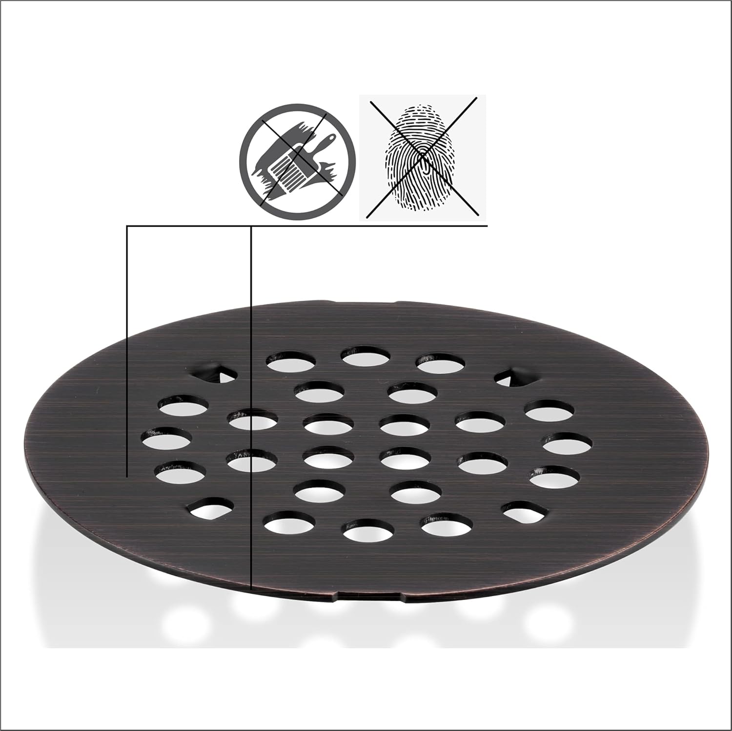 RRAJJ 4-14 Inch Round Snap-in Shower Drain Cover Replacement