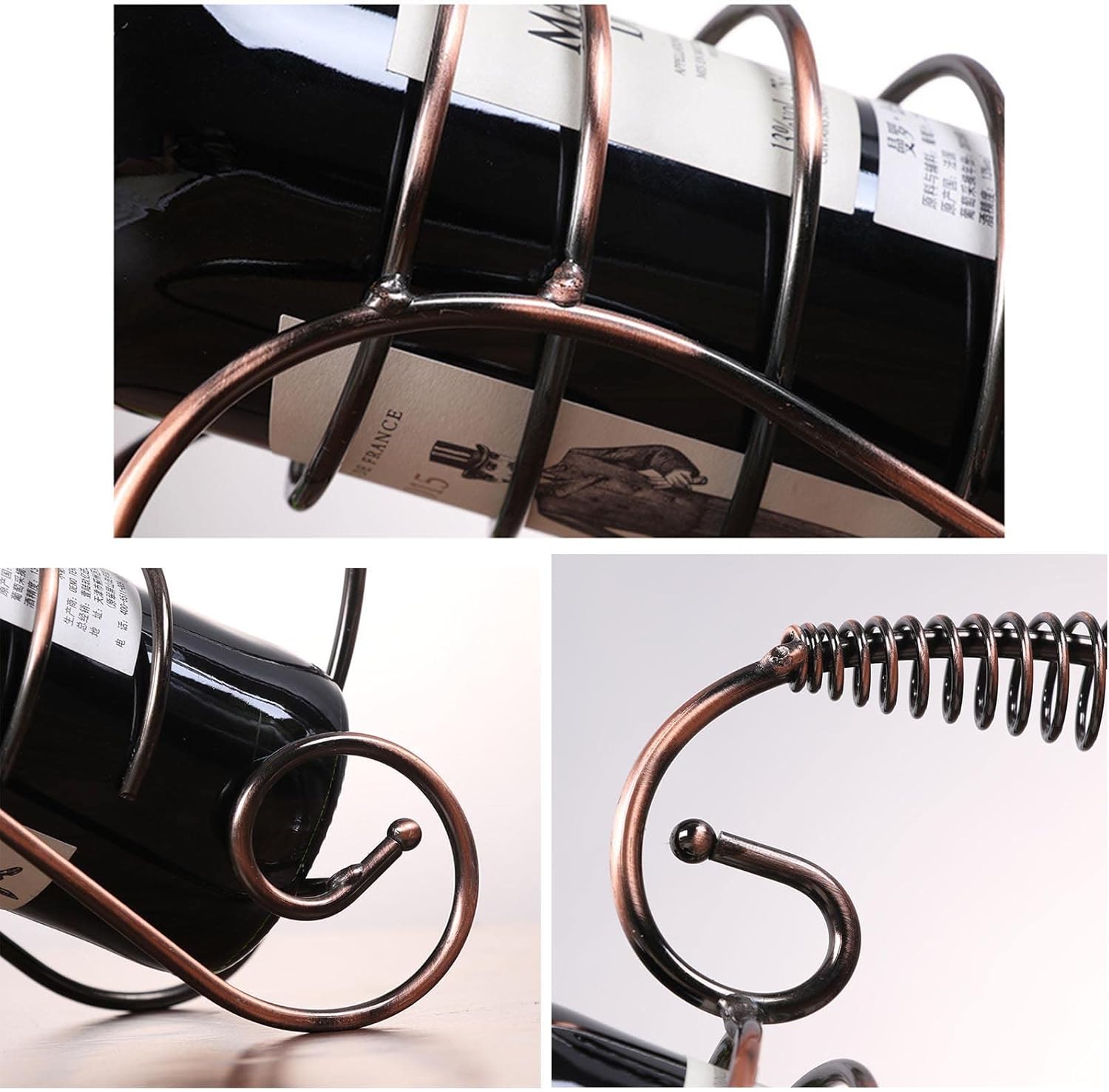 JUSHZ Wine Rack Stand Iron Art Storage Shelf