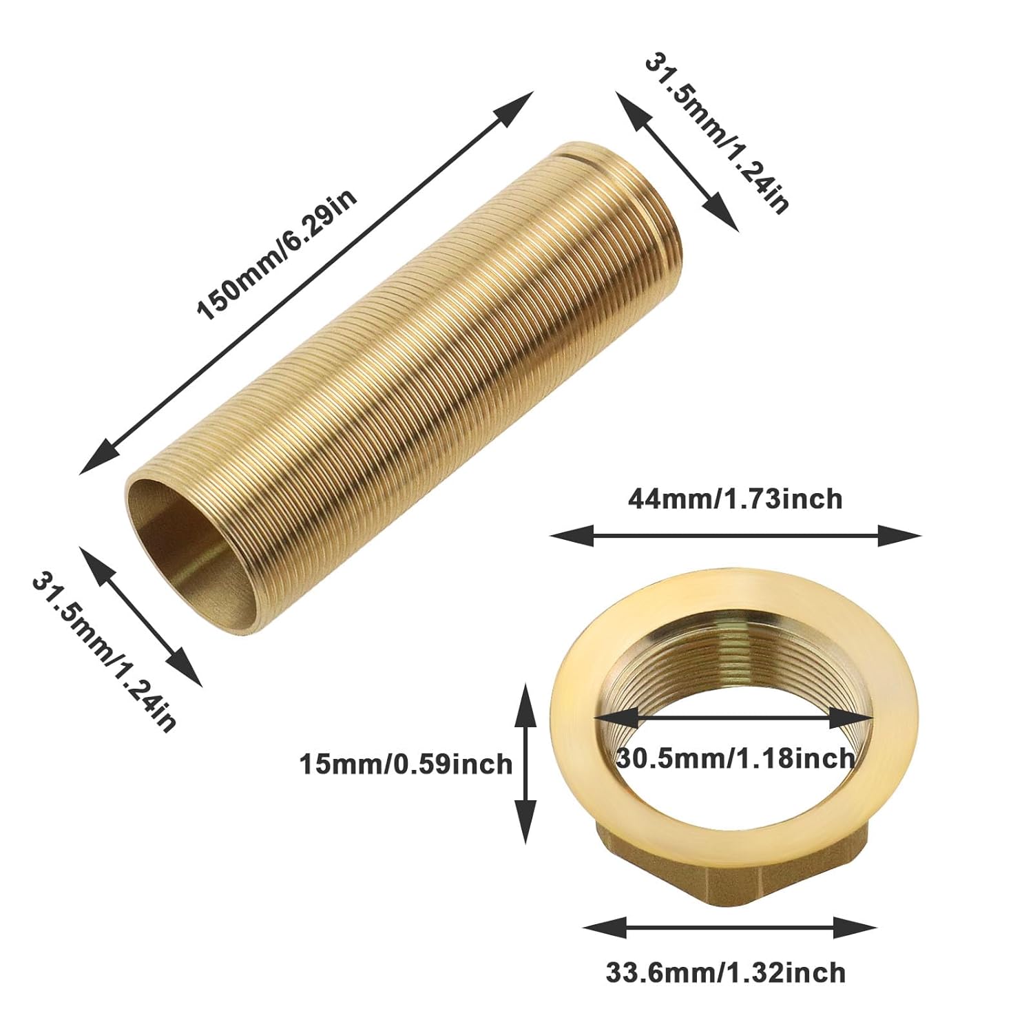 The Lord of the Tools 100mm Single Hole Extension Pipe Fitting Kit