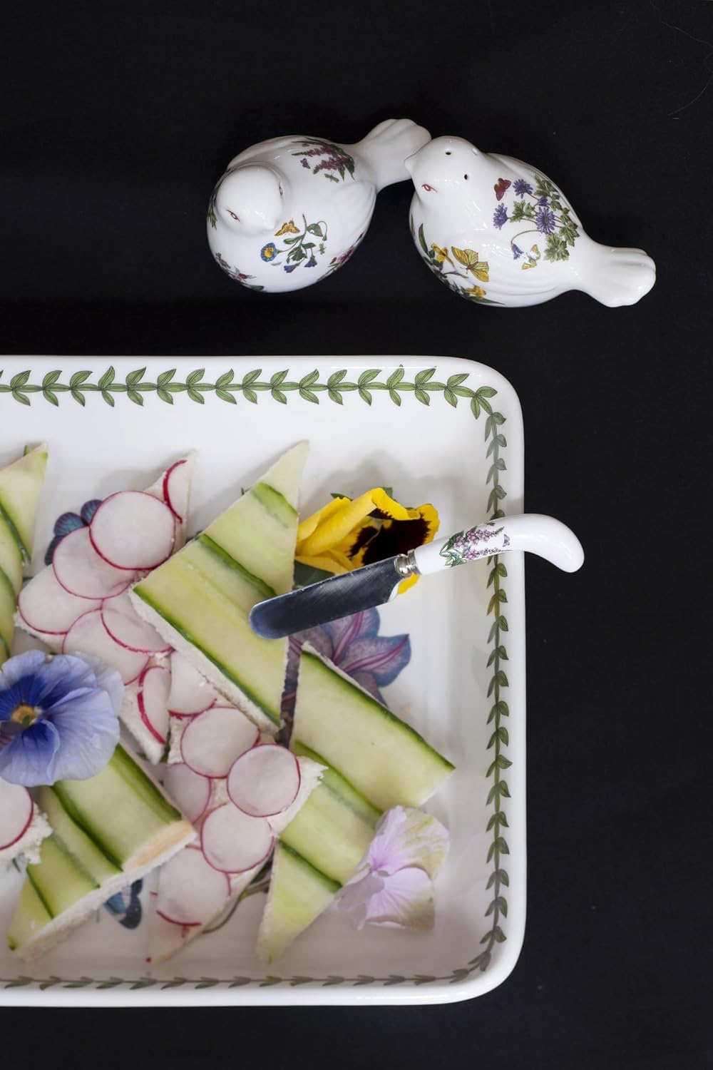 Portmeirion Botanic Garden Bird Shaped Salt Pepper Set