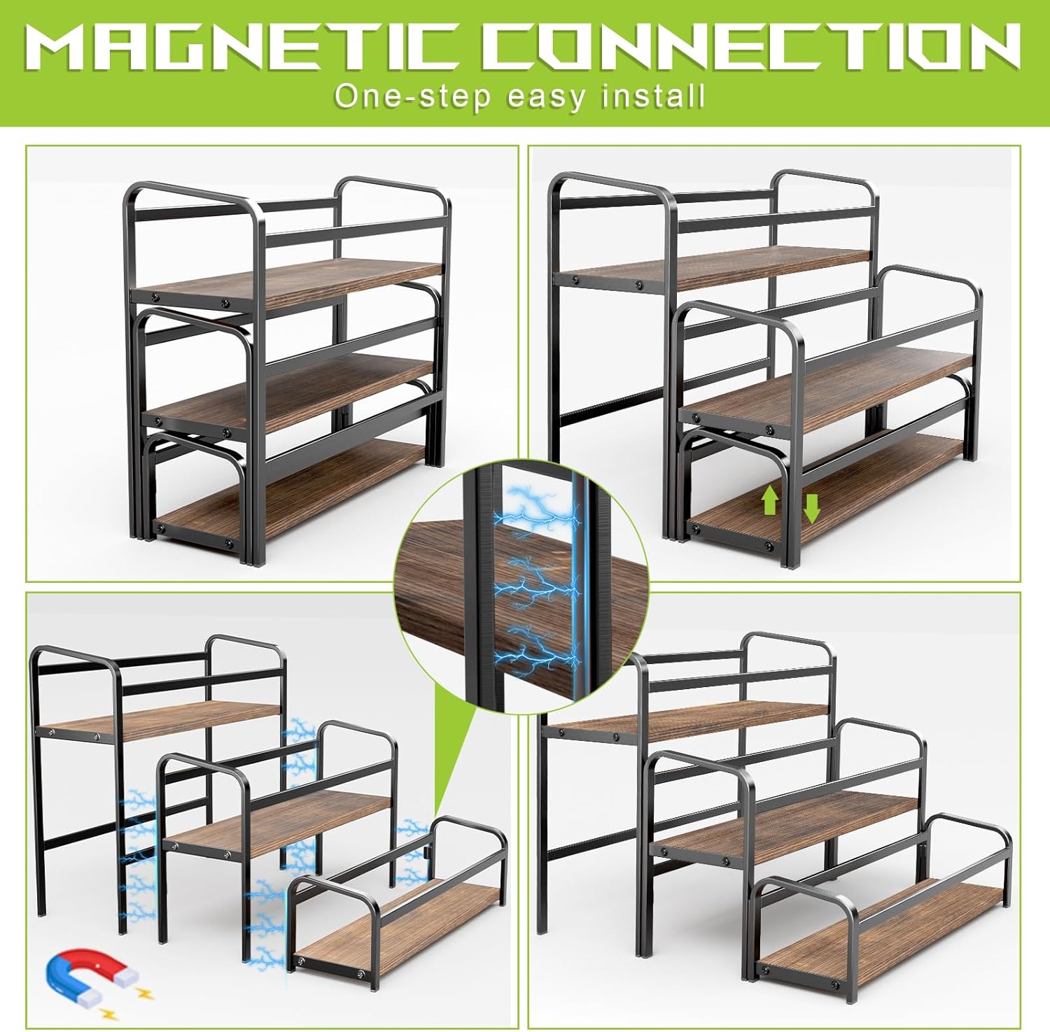 3-Tier Coffee Syrup Rack with 12-Bottle Capacity