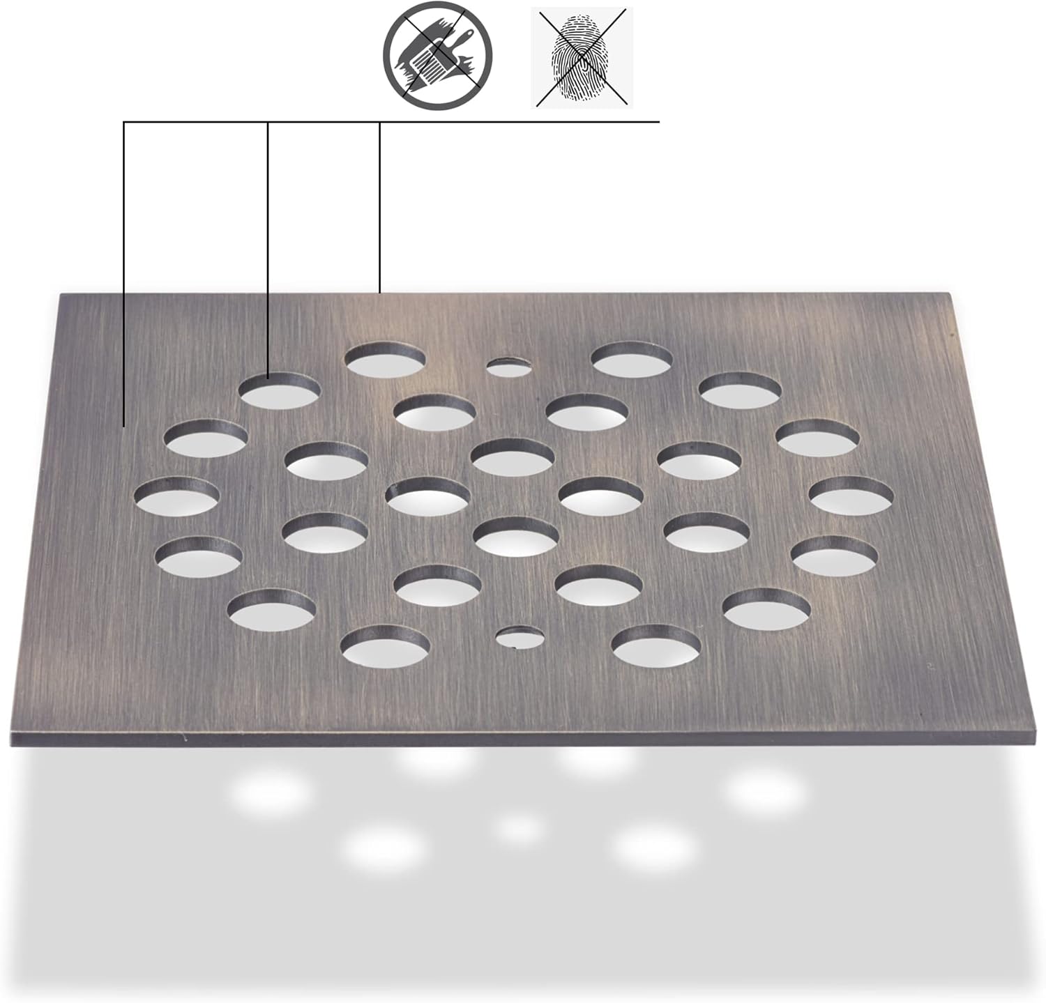 Square 425 Inch Screw-in Shower Drain Cover Replacement