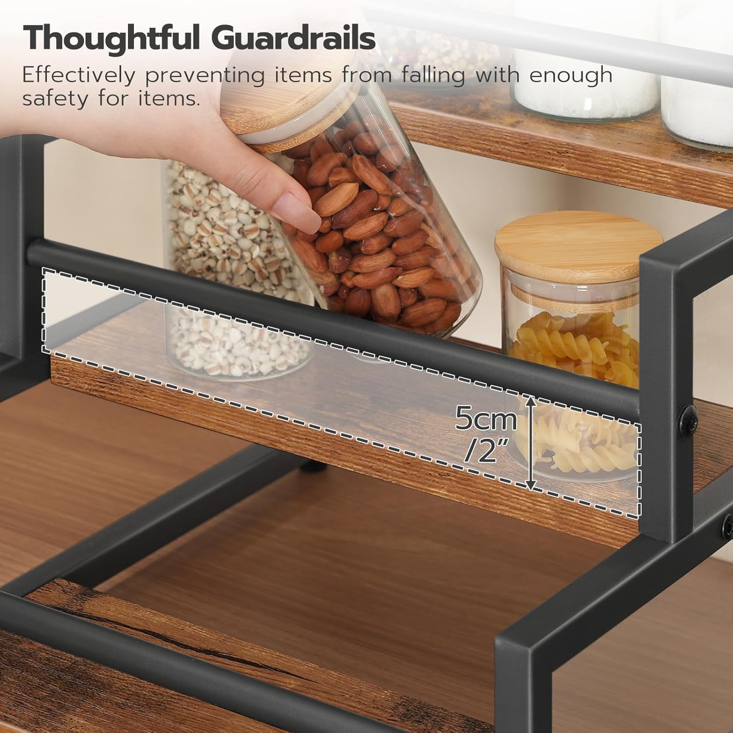HOOBRO 3-Tier Syrup Rack Organizer for Coffee Bar and Kitchen