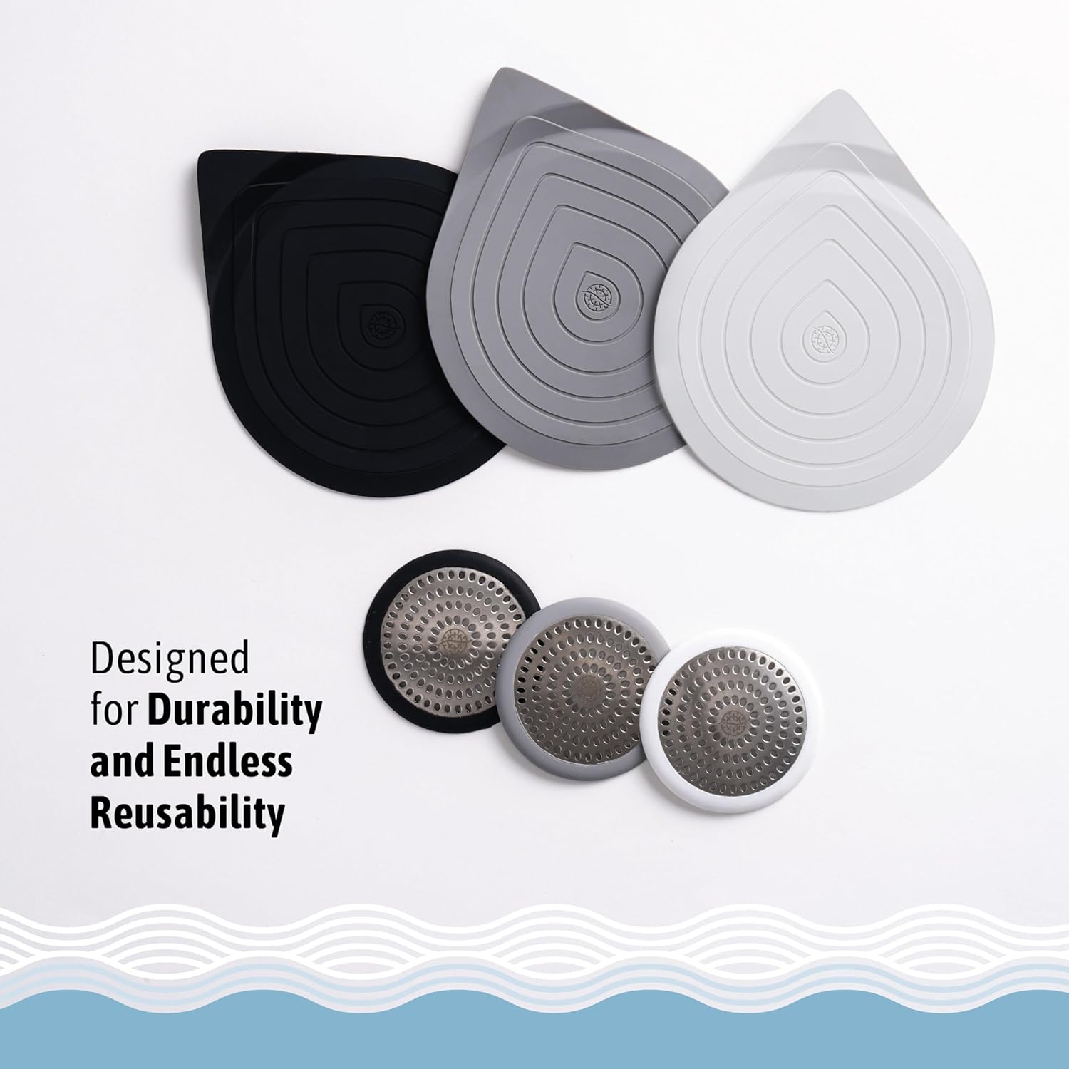 Stainless Steel Silicone Drain Protector Bundle