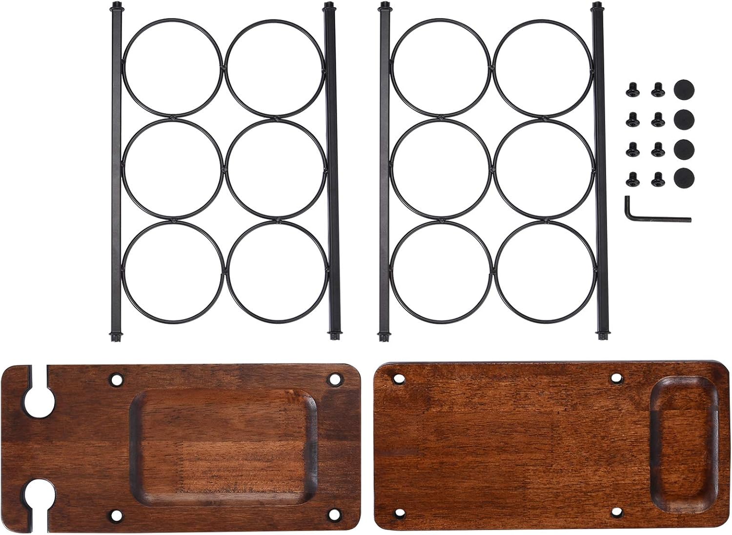 ALLCENER 6-Bottle Wine Rack with Glass Holder
