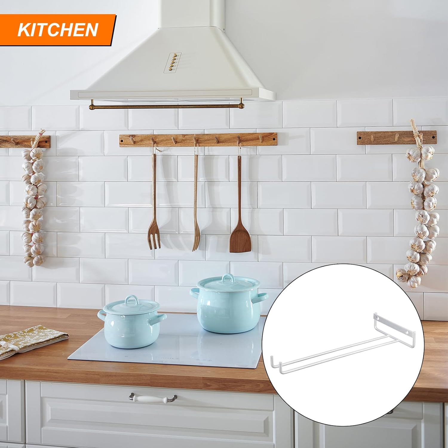 Uxcell 2Pcs Iron Wine Glass Rack - Wall Mountable