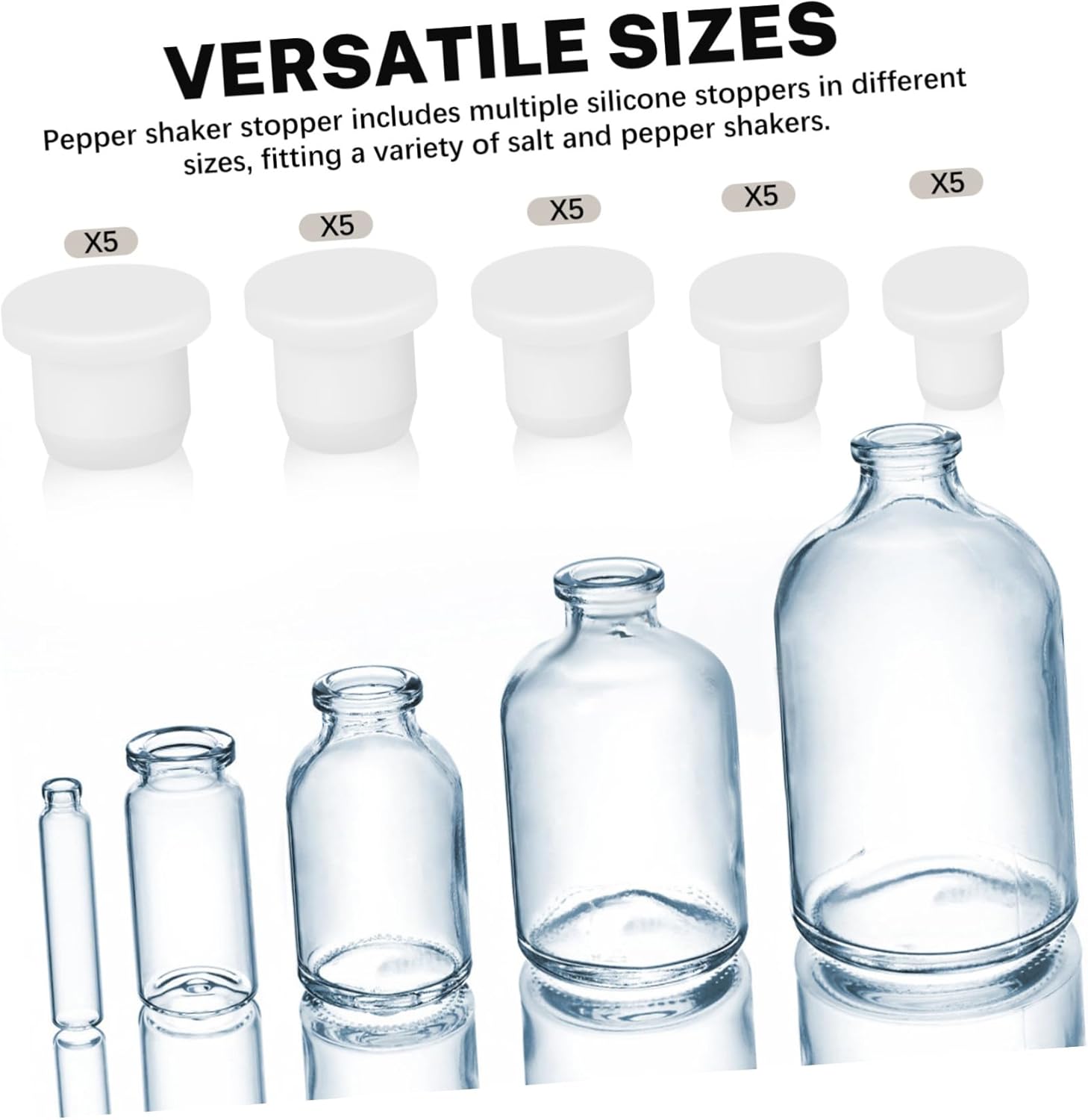 OUNONA 25 Pcs Salt And Pepper Stoppers Replacement Plugs