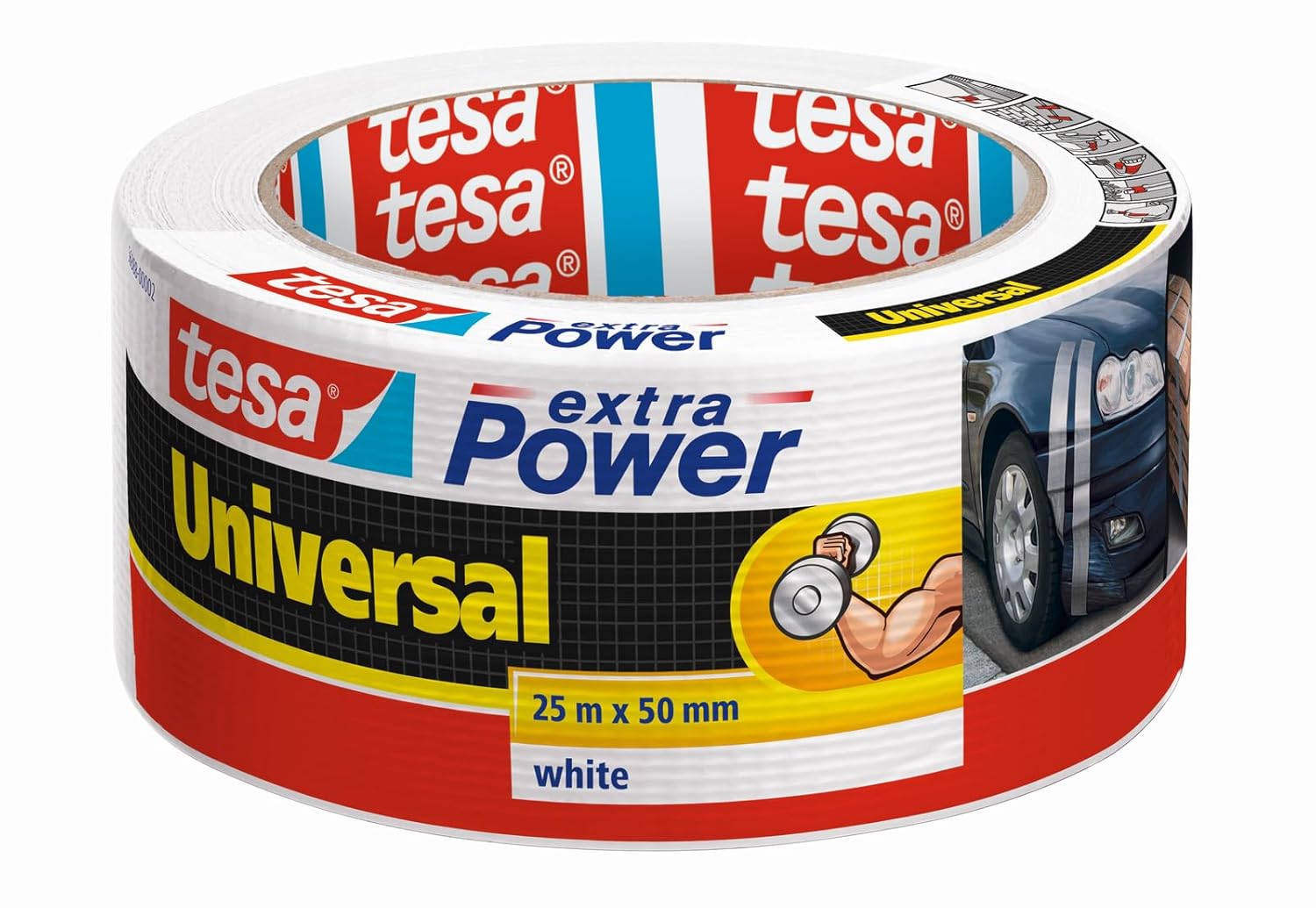 tesa Extra Power Universal Duct Tape - 25m x 50mm White