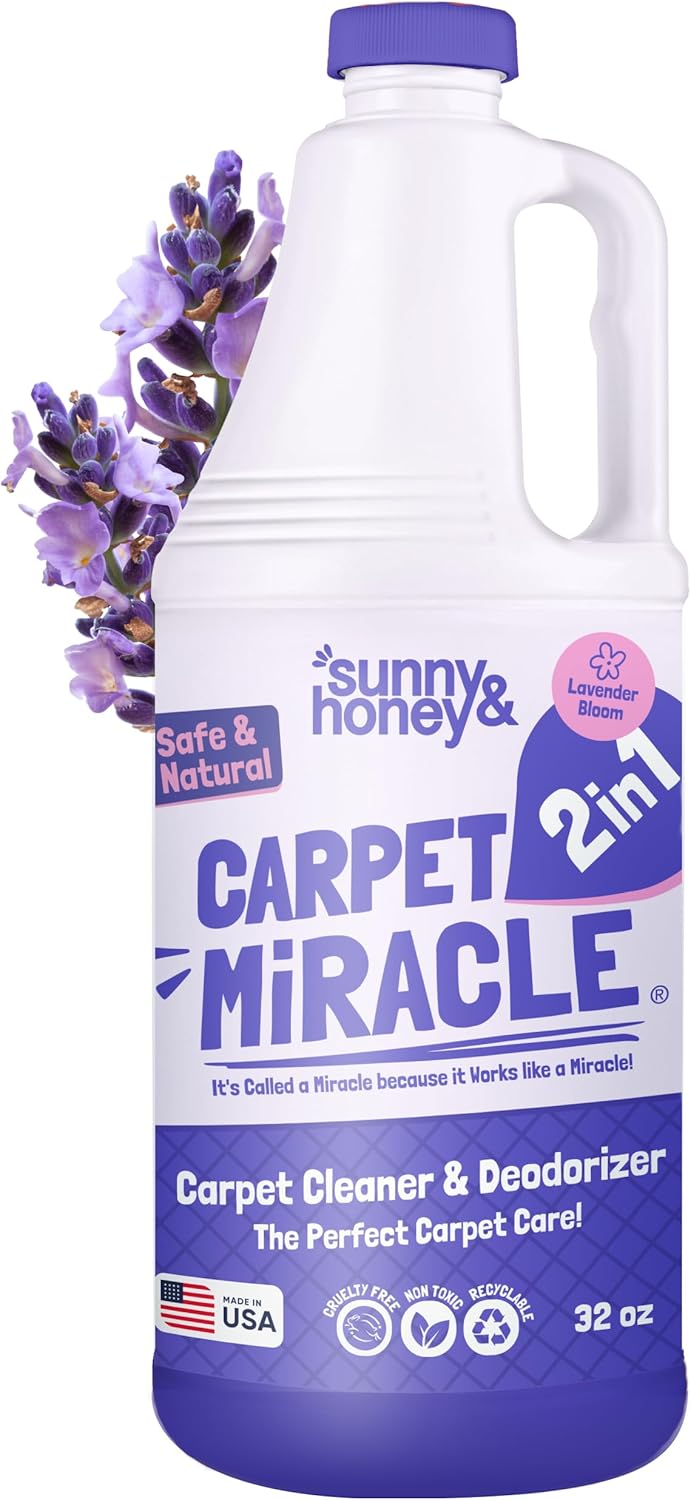 Sunny And Honey Carpet Cleaner Shampoo 32 Fl Oz Light Lavender Scent