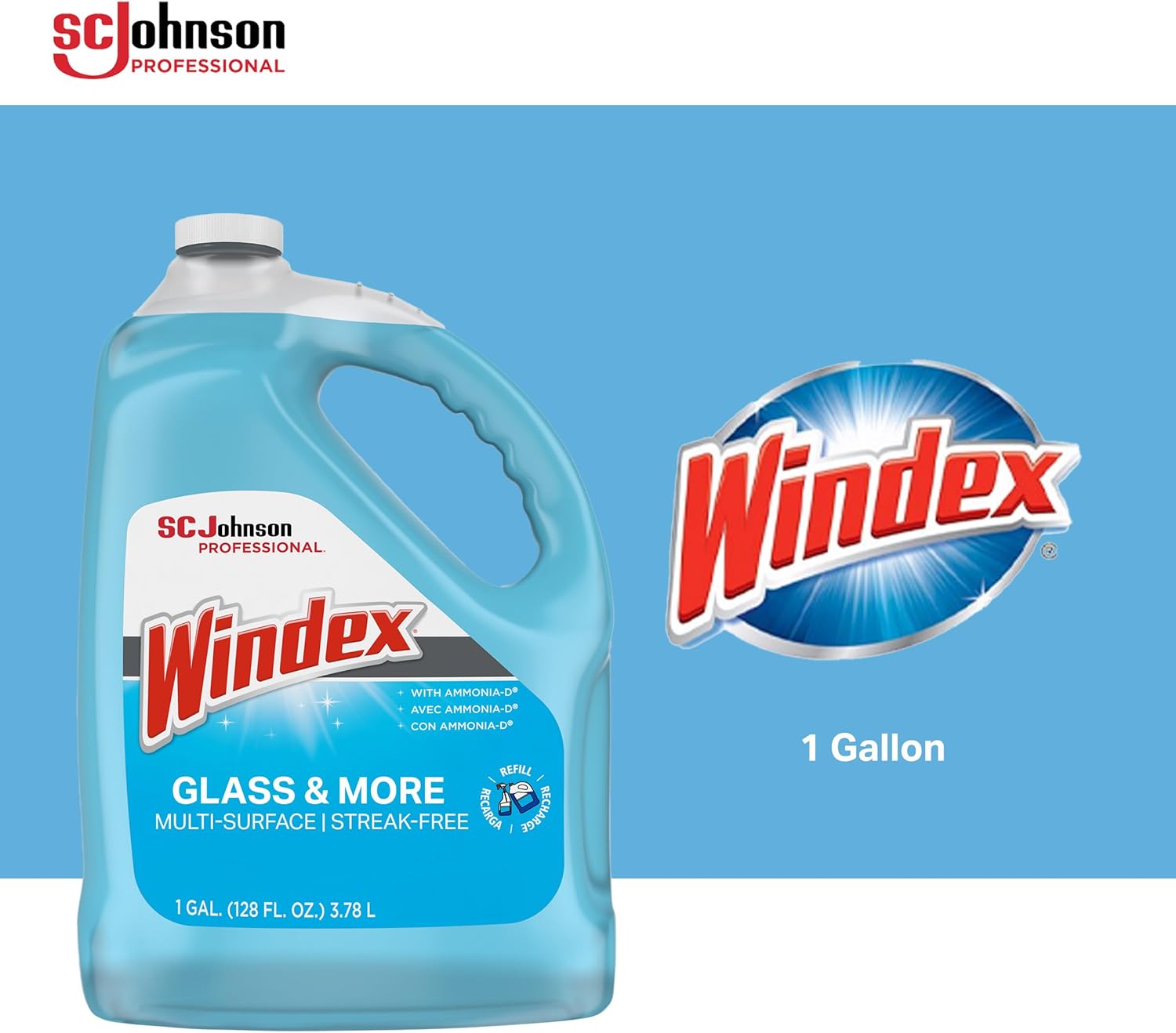 SC Johnson Windex Glass Cleaner 128 Oz Case Of 4