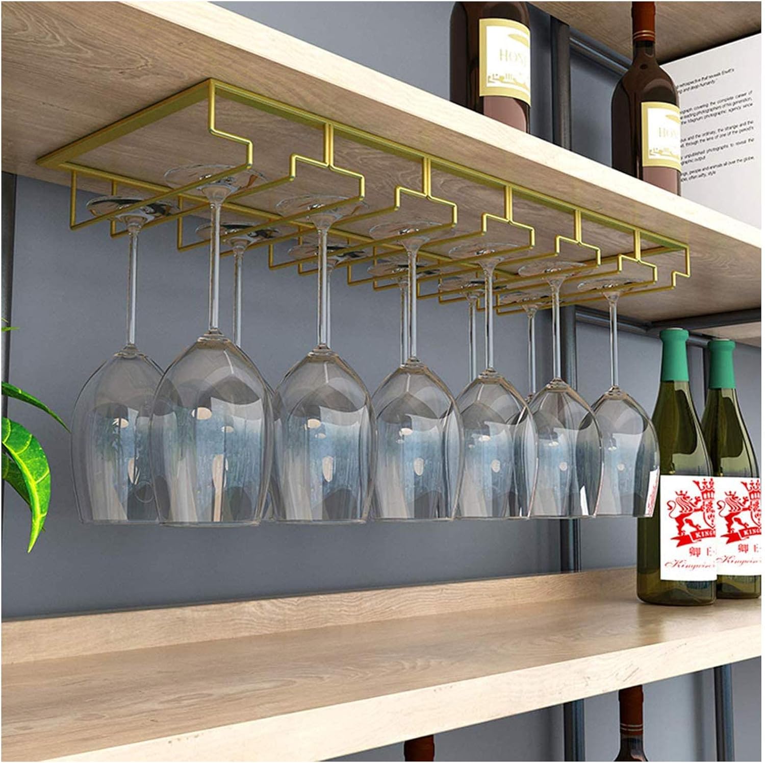 BOCbco Upside Down Goblet Stemware Wall Rack