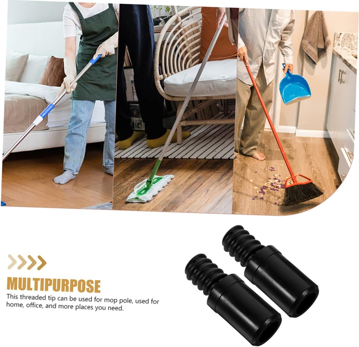8pcs Threaded Tip Replacement for Broom and Mop Handles