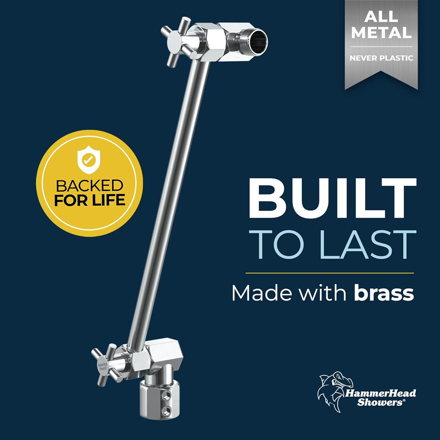HammerHead Showers 12 Inch All Metal Extension Arm
